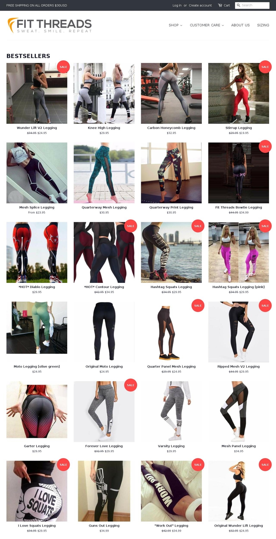 fit-threads.com — Shopify storefront screenshot