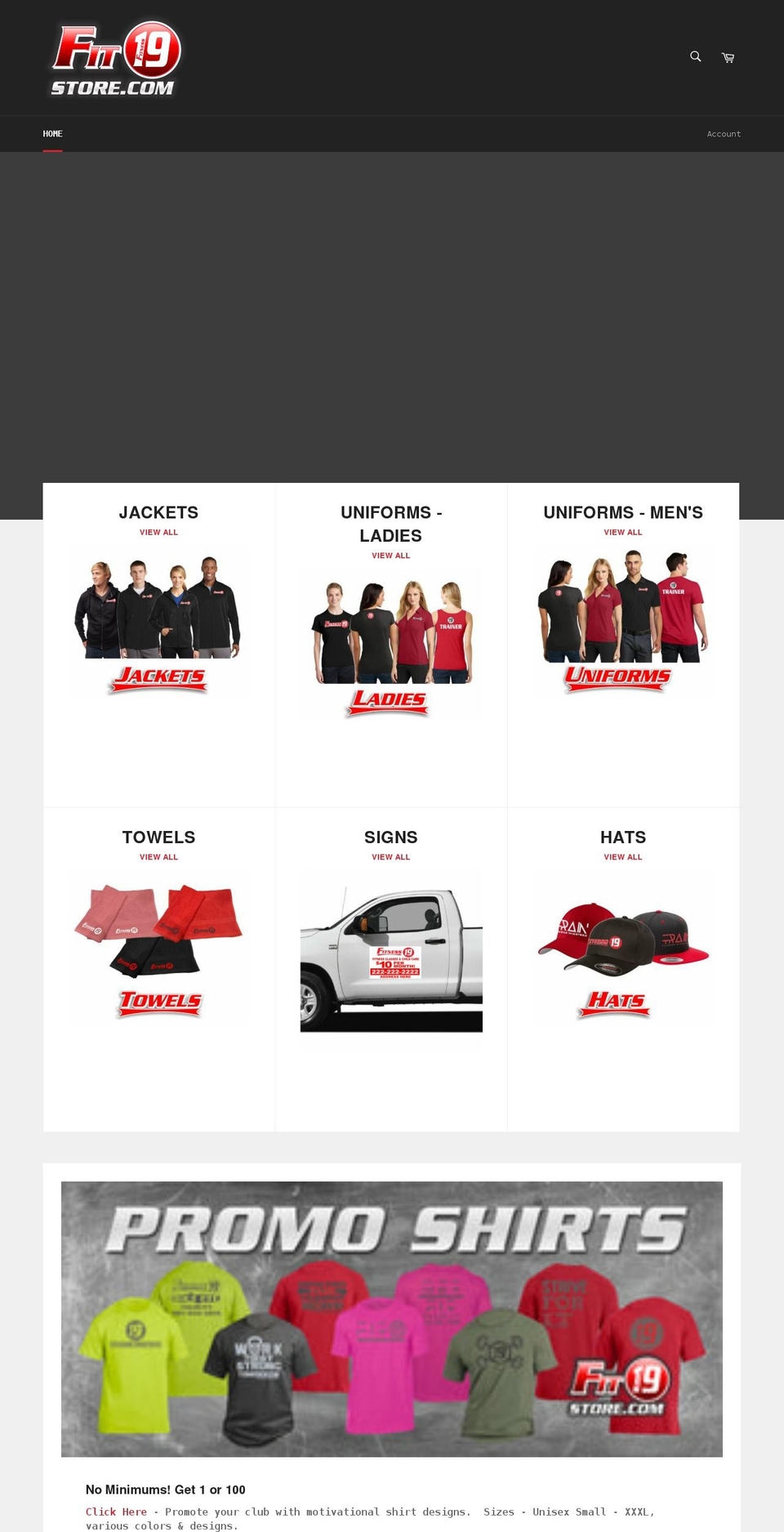 fit19store.com shopify website screenshot