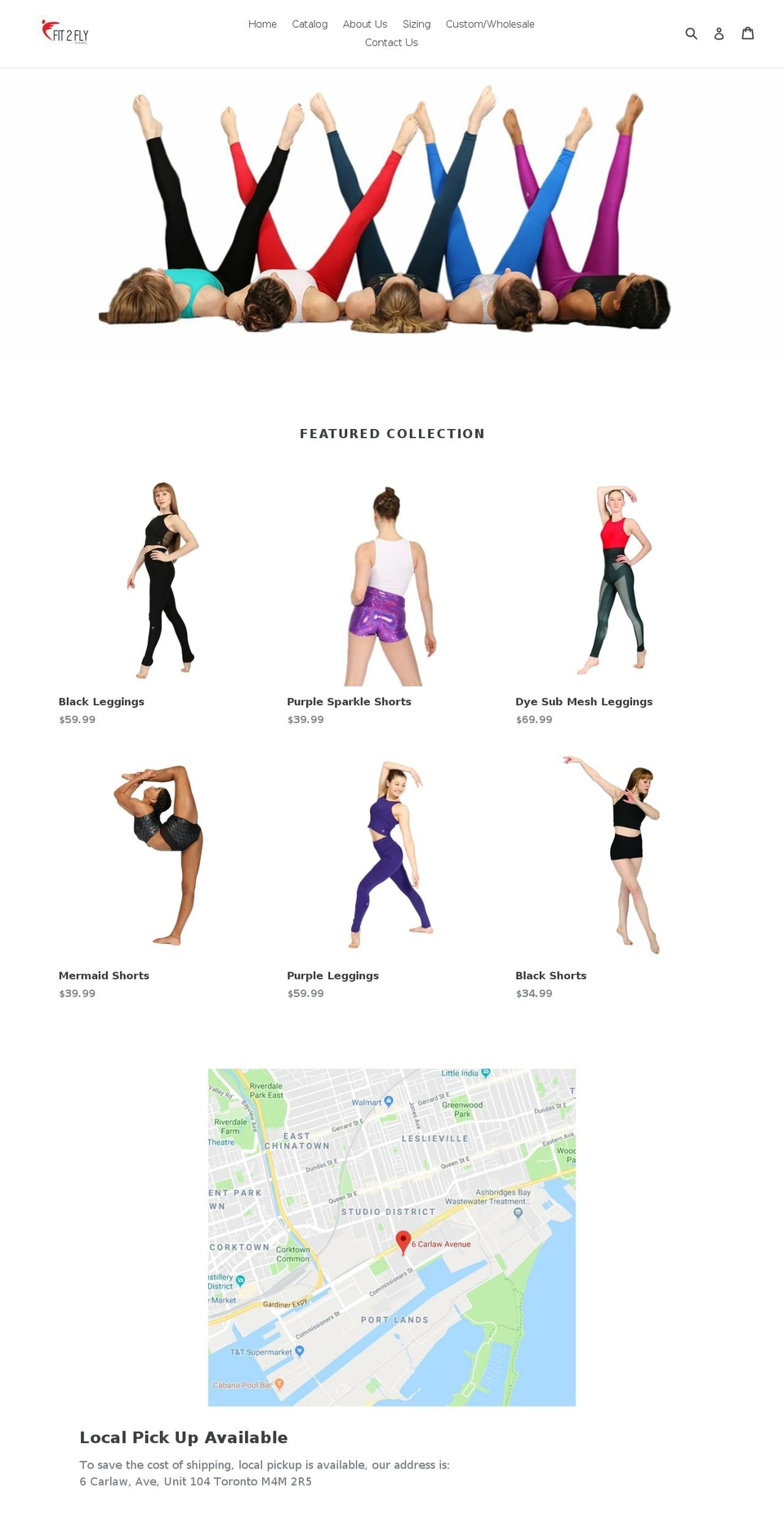 fit2fly.ca shopify website screenshot