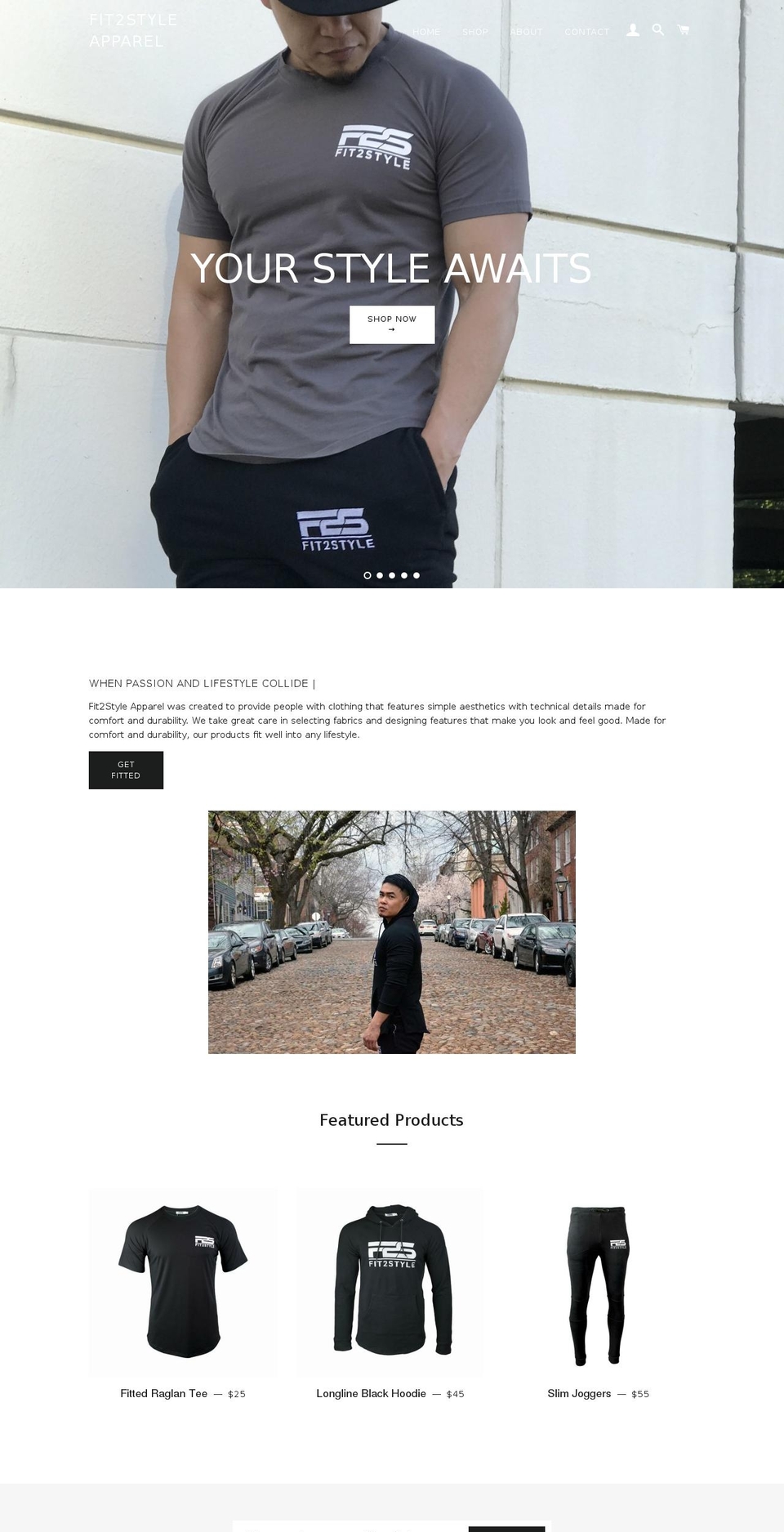 fit2styleapparel.com — Shopify storefront screenshot