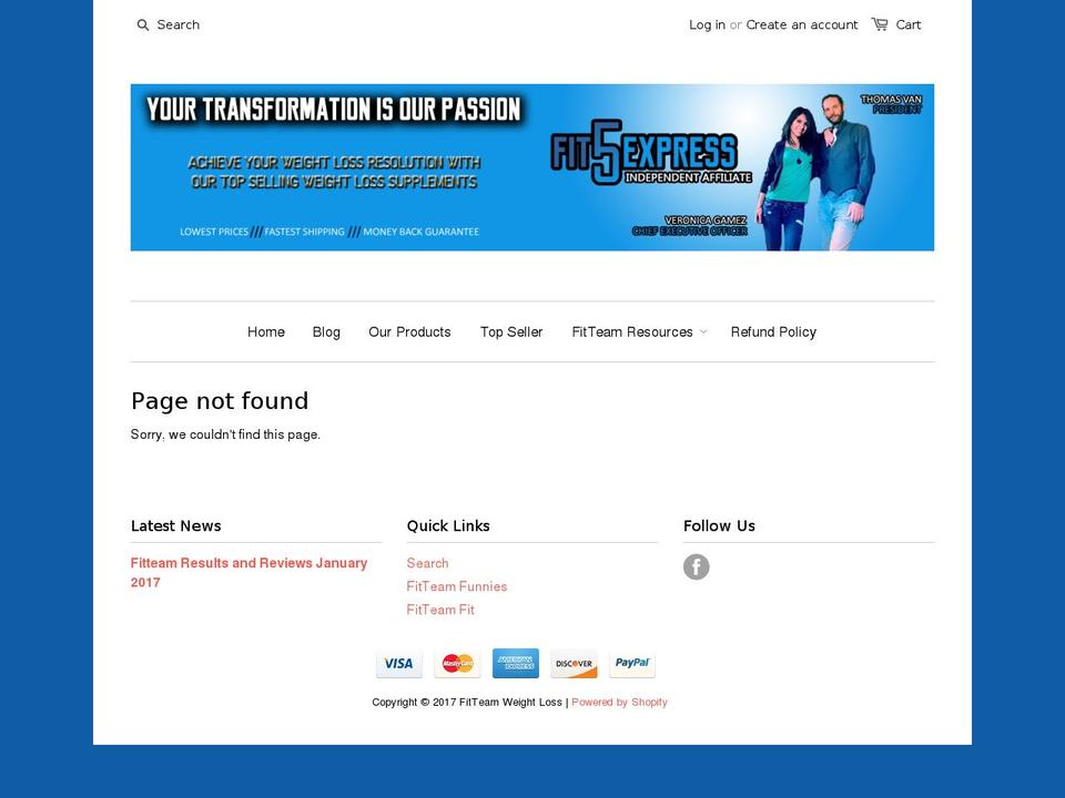 fit5challenge.com shopify website screenshot