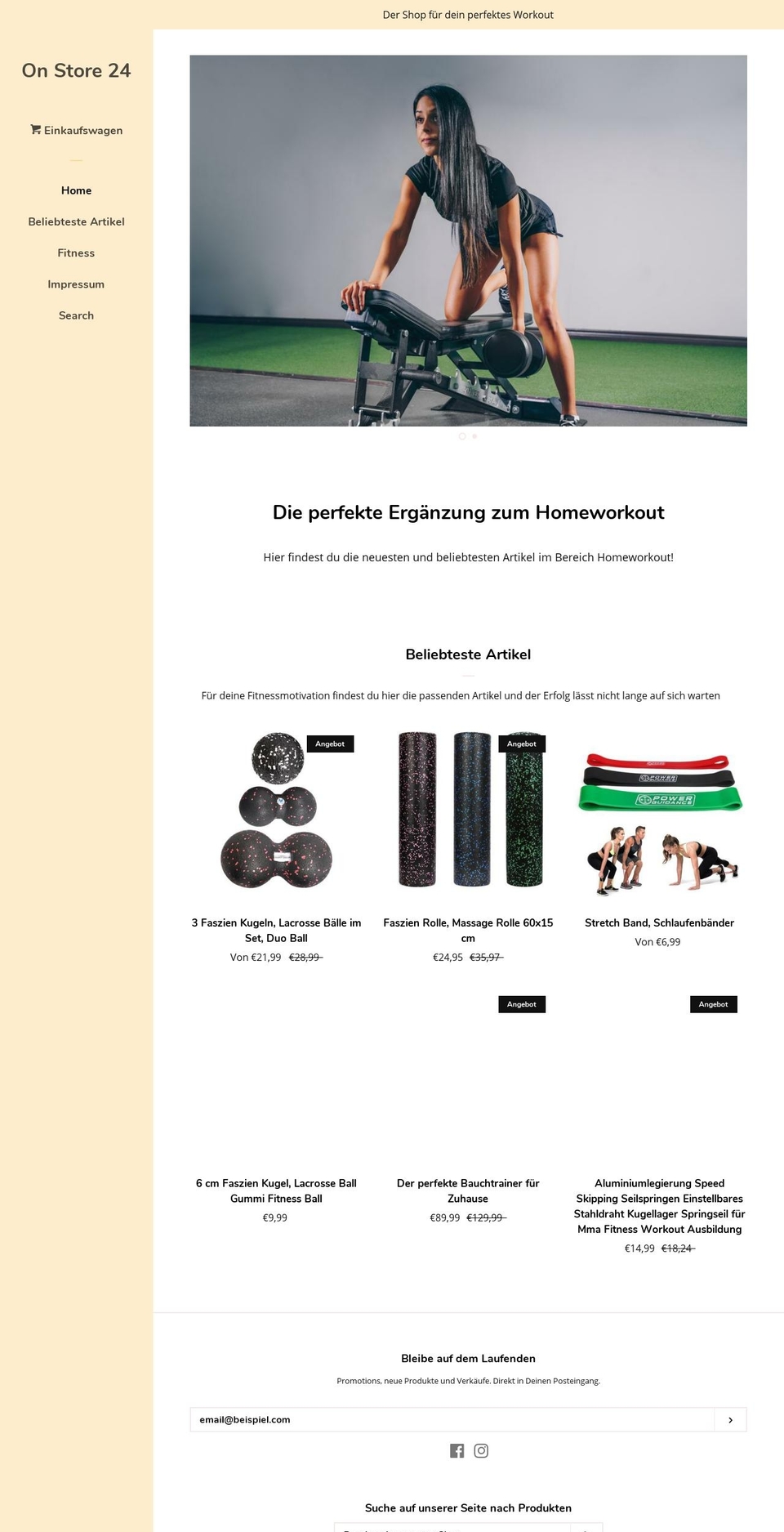 fit66.de shopify website screenshot