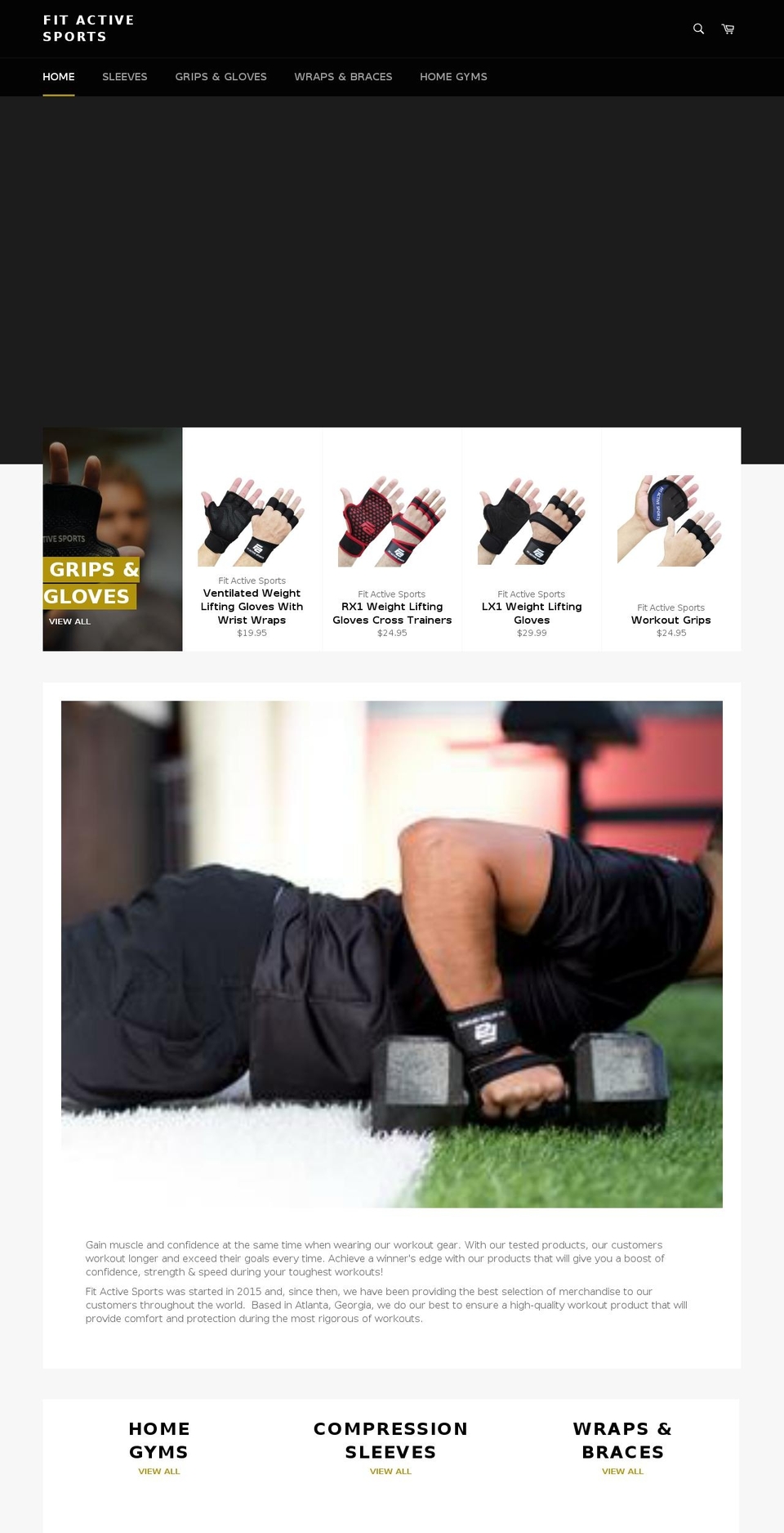 fitactivesports.com shopify website screenshot