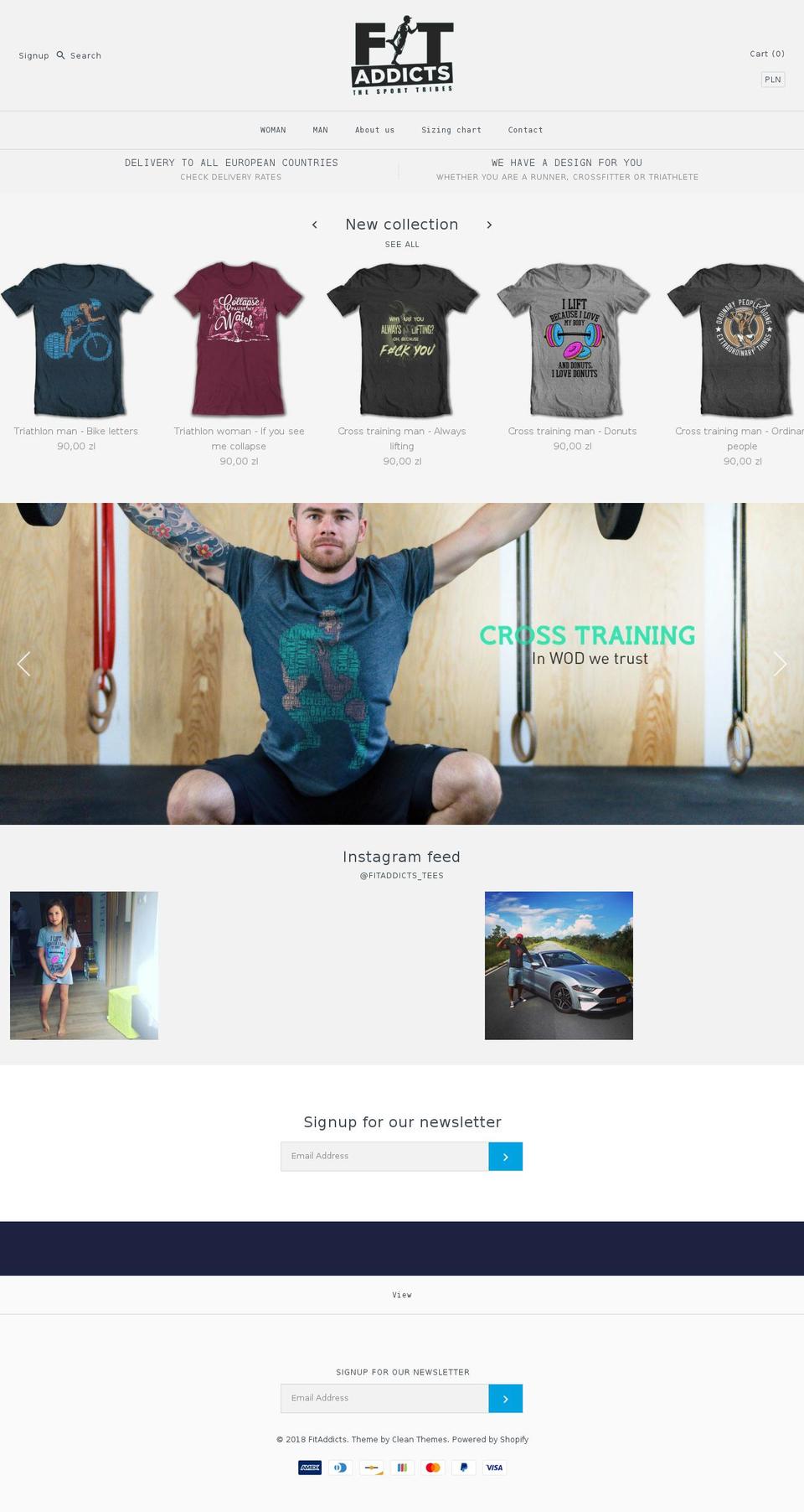 fitaddicts.com — Shopify storefront screenshot