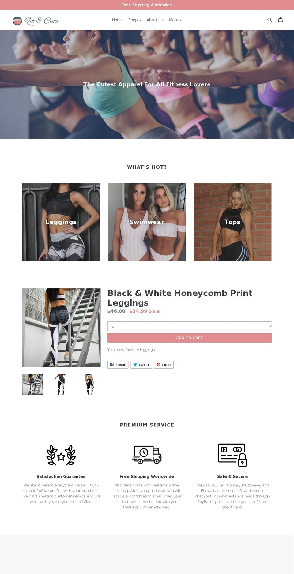 fitandcute.com — Shopify storefront screenshot