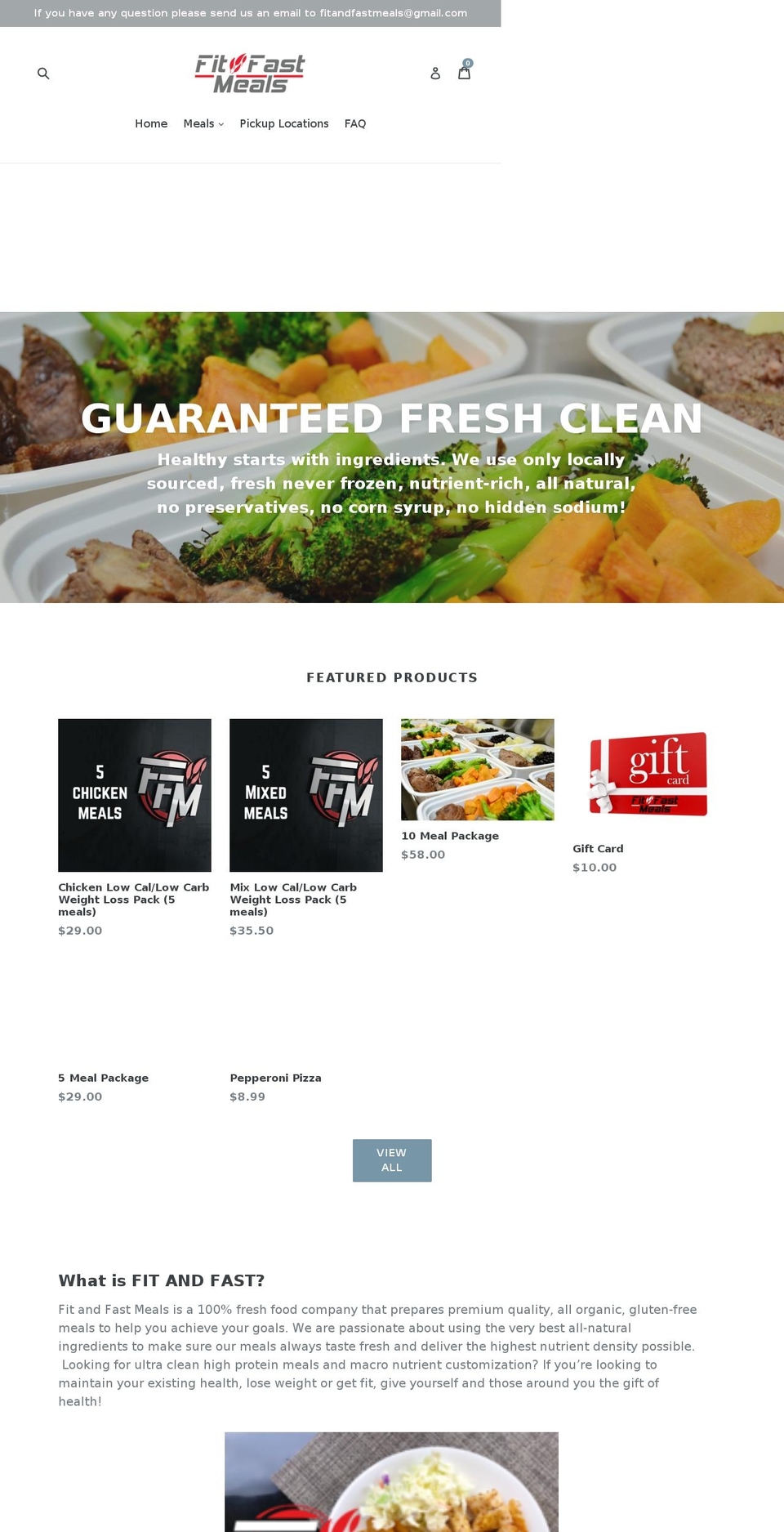 fitandfastmeals.com — Shopify storefront screenshot