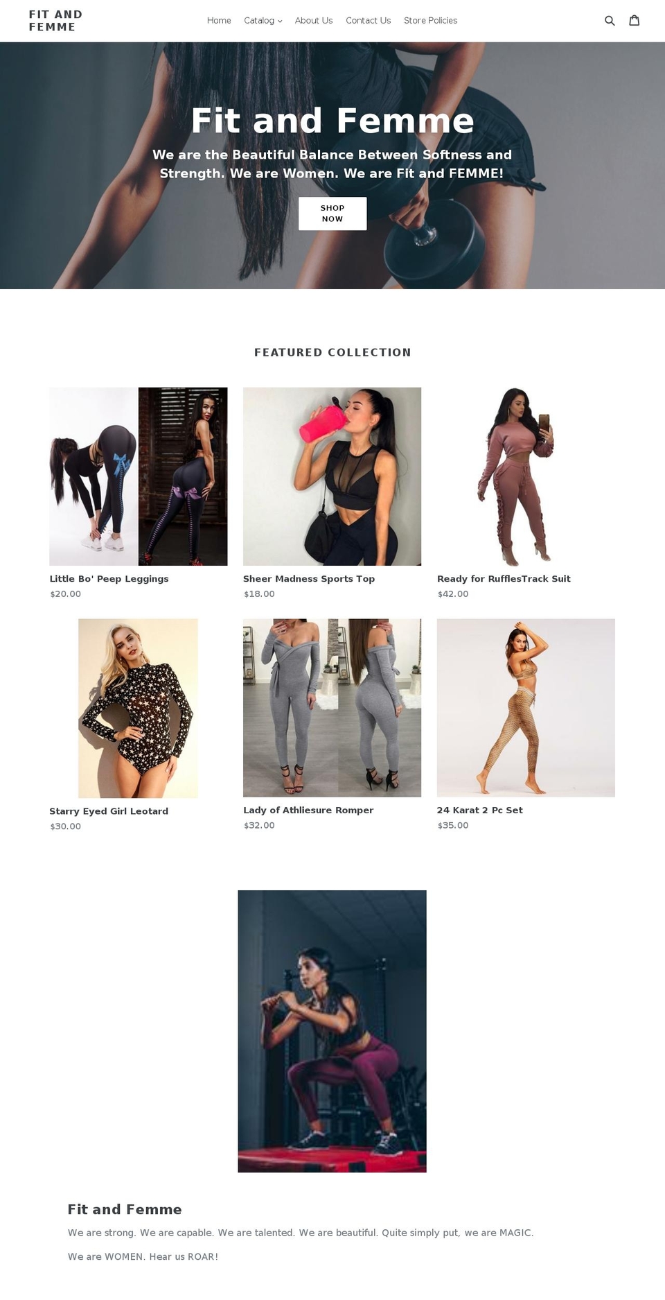 fitandfemme.com — Shopify storefront screenshot