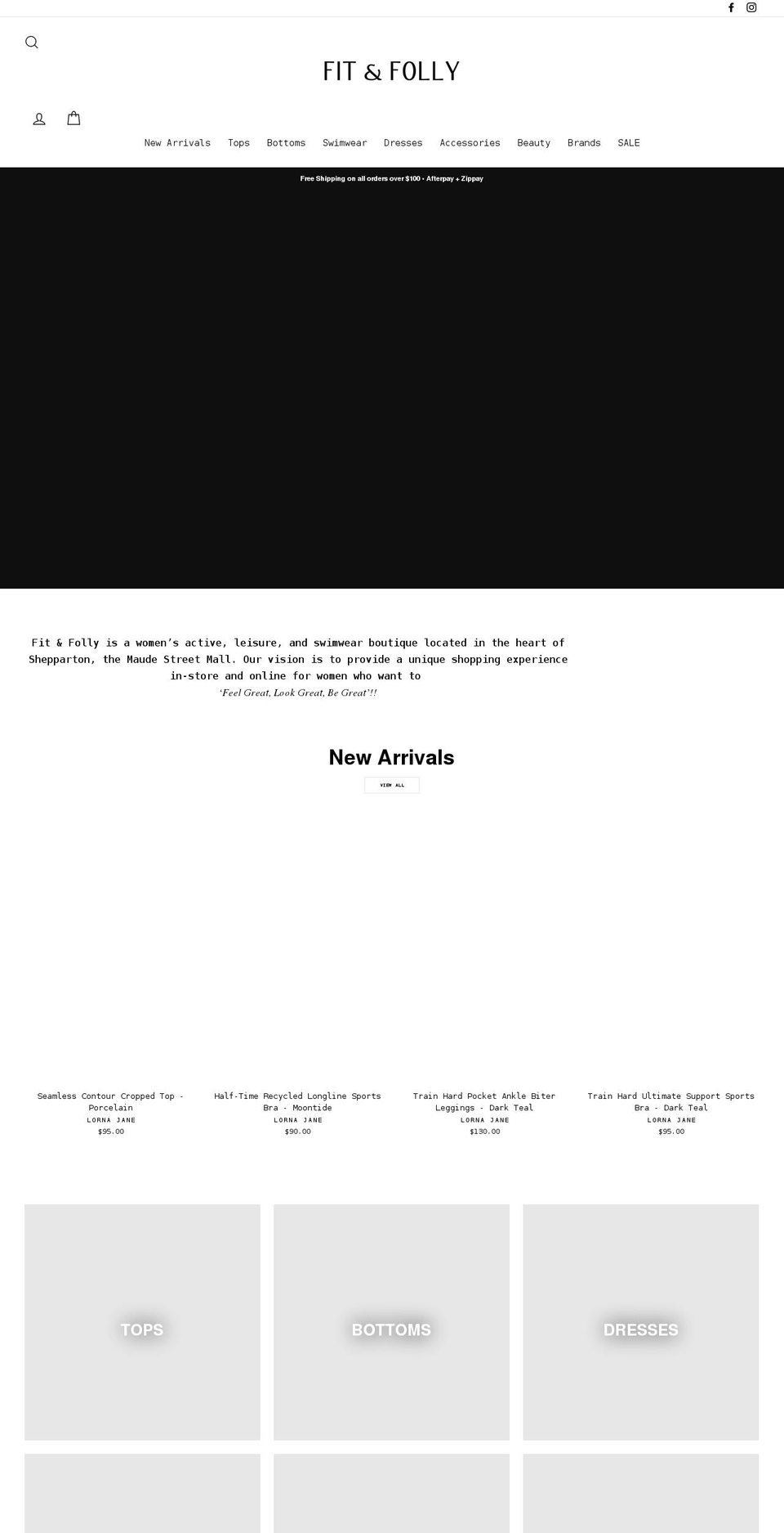 fitandfolly.com.au shopify website screenshot