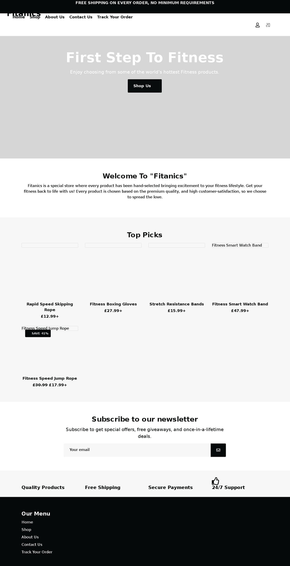 fitanics.com shopify website screenshot