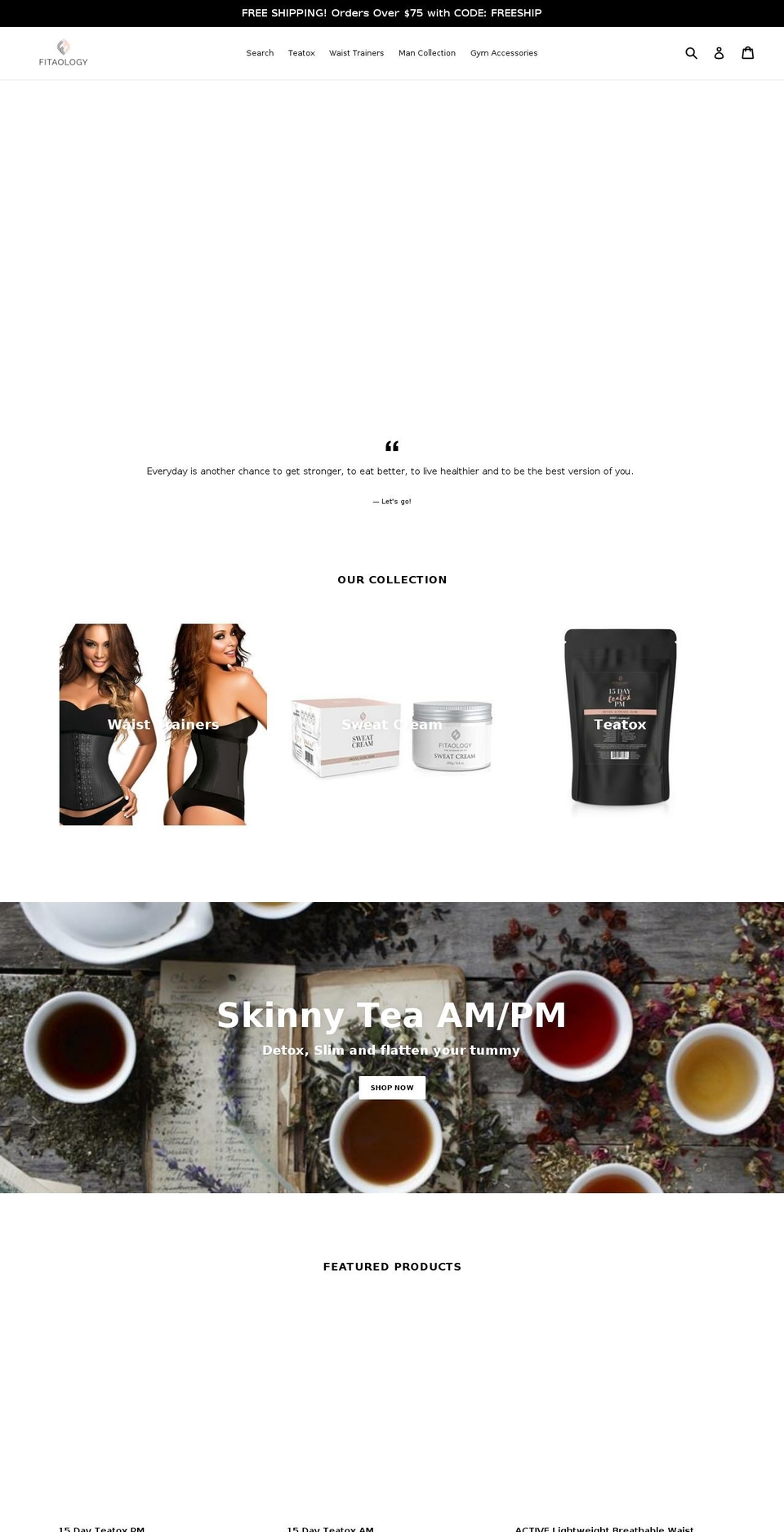 fitaology.com — Shopify storefront screenshot