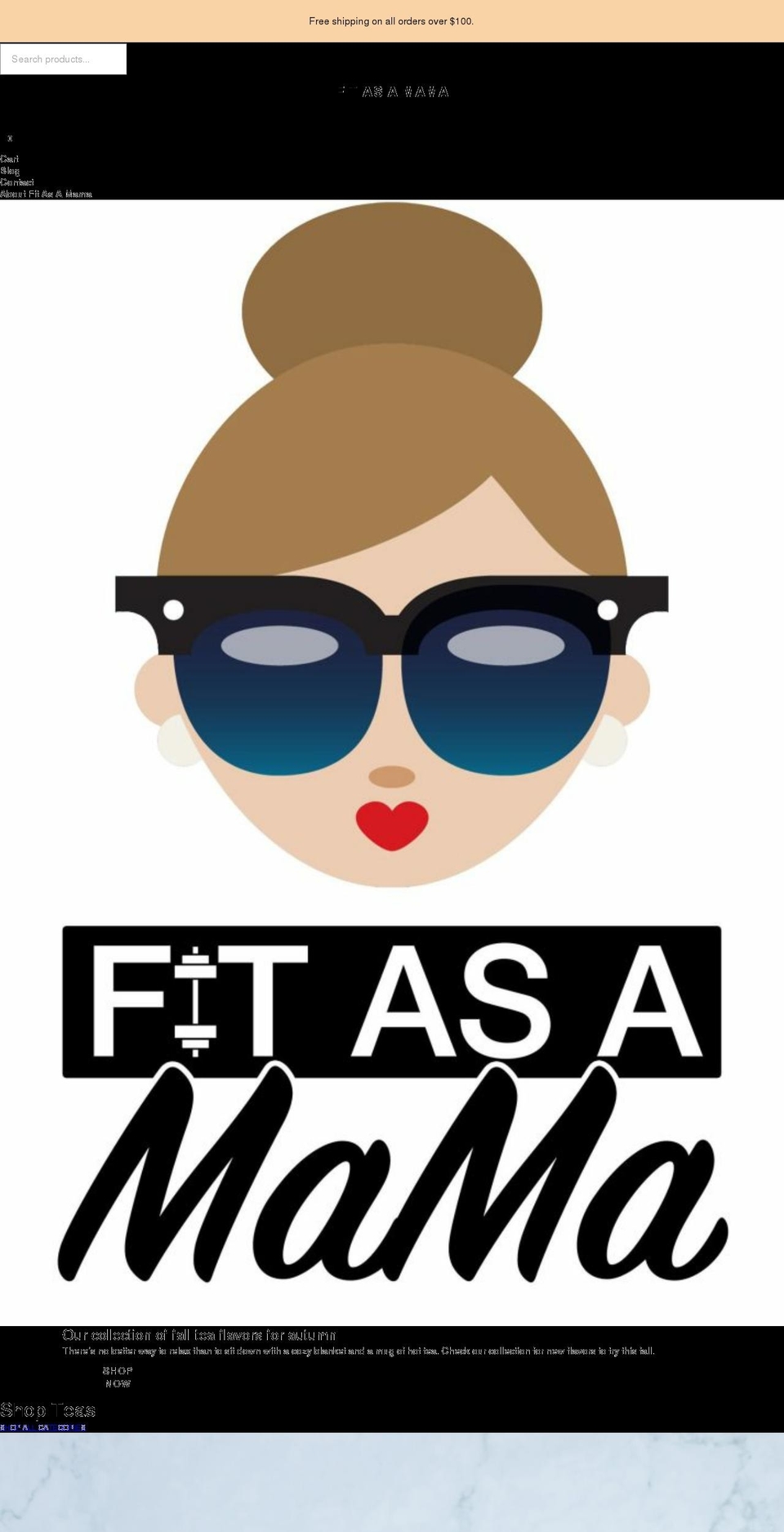 fitasamama.com — Shopify storefront screenshot