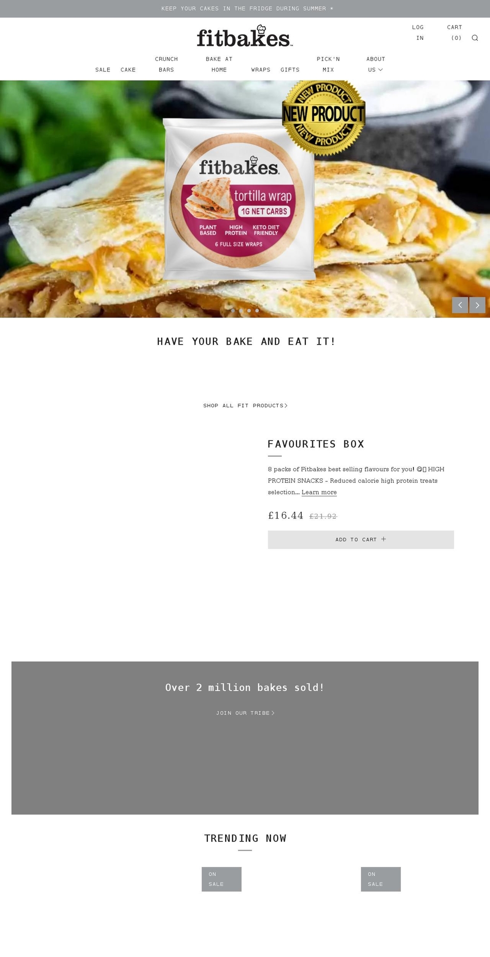 fitbakes.co.uk shopify website screenshot
