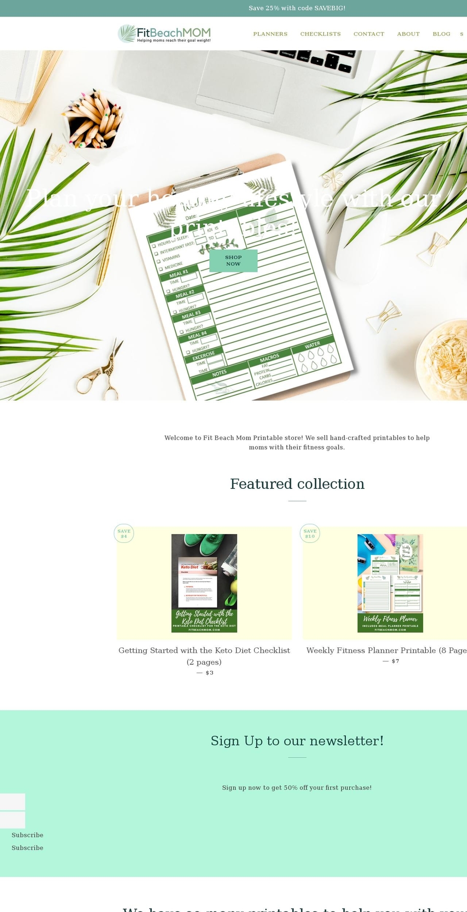 fitbeachmom.com shopify website screenshot