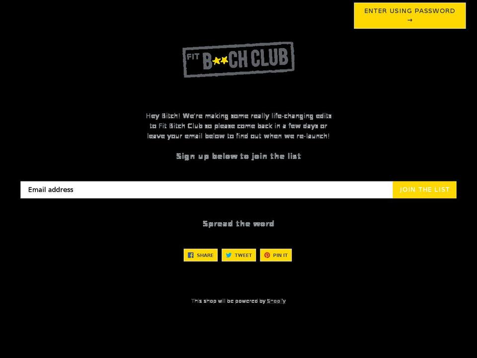fitbitchclub.com — Shopify storefront screenshot