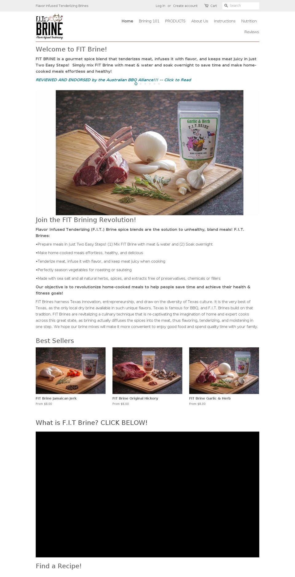 fitbrine.com shopify website screenshot