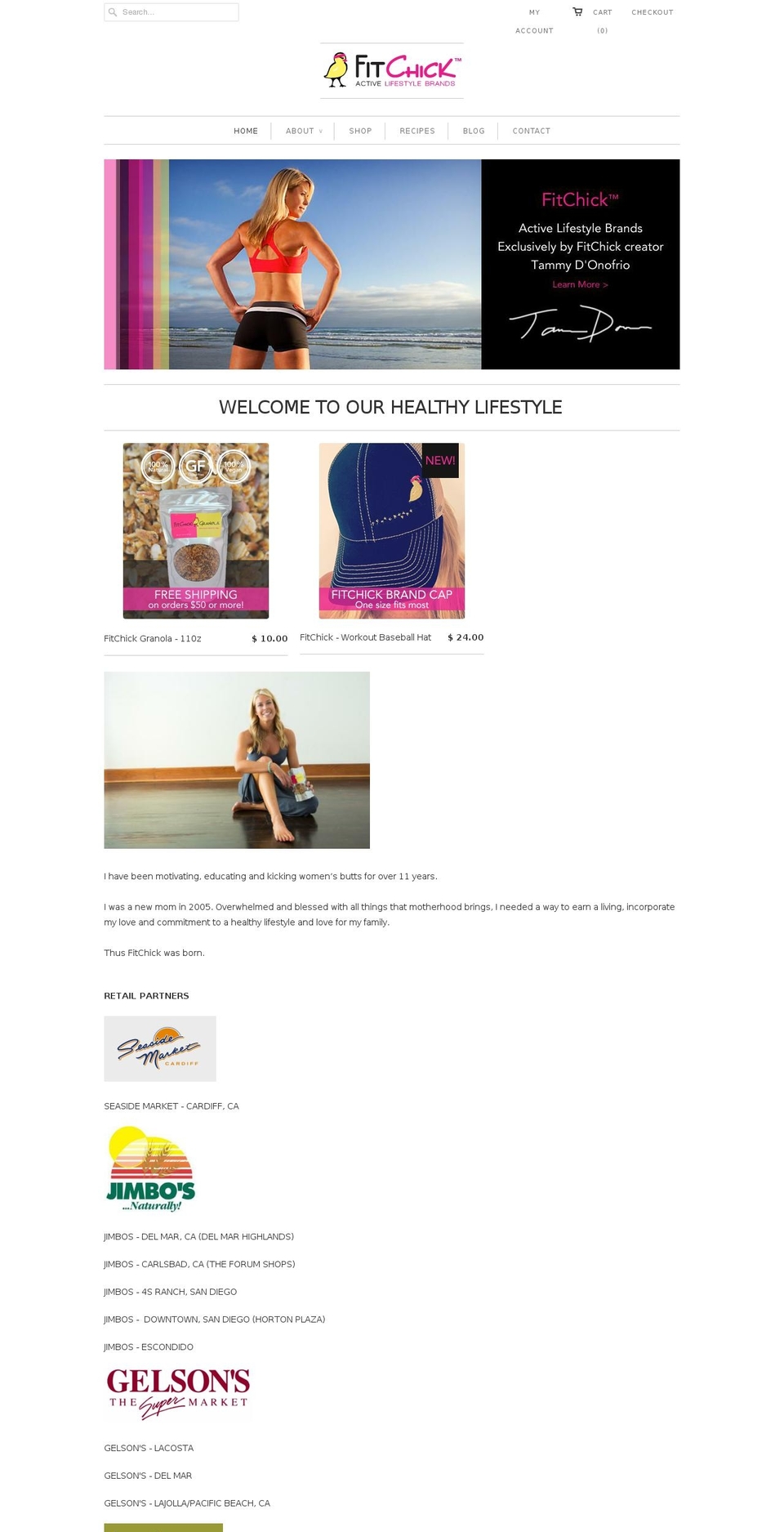 fitchickgranola.com — Shopify storefront screenshot