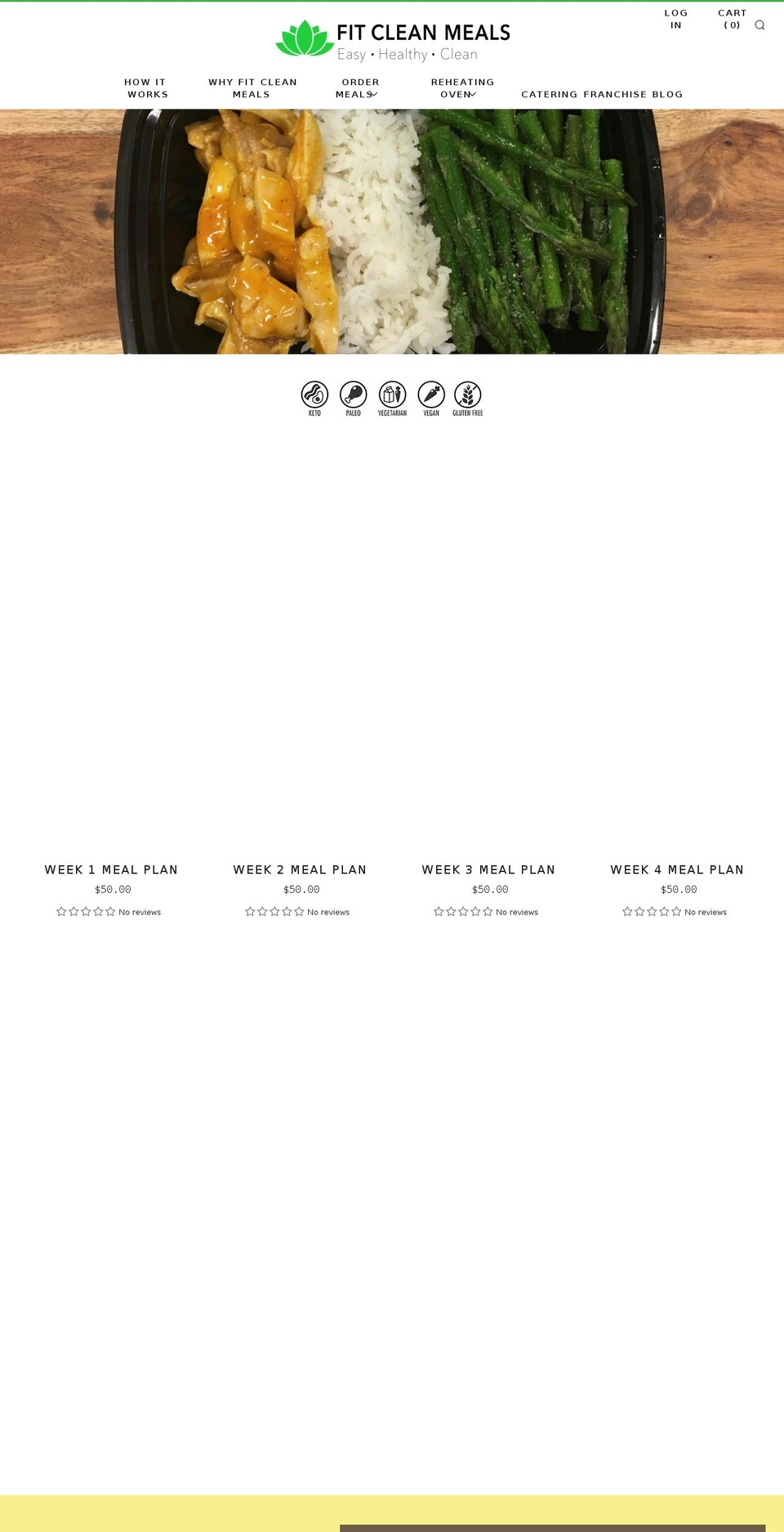 fitcleanmeals.com shopify website screenshot
