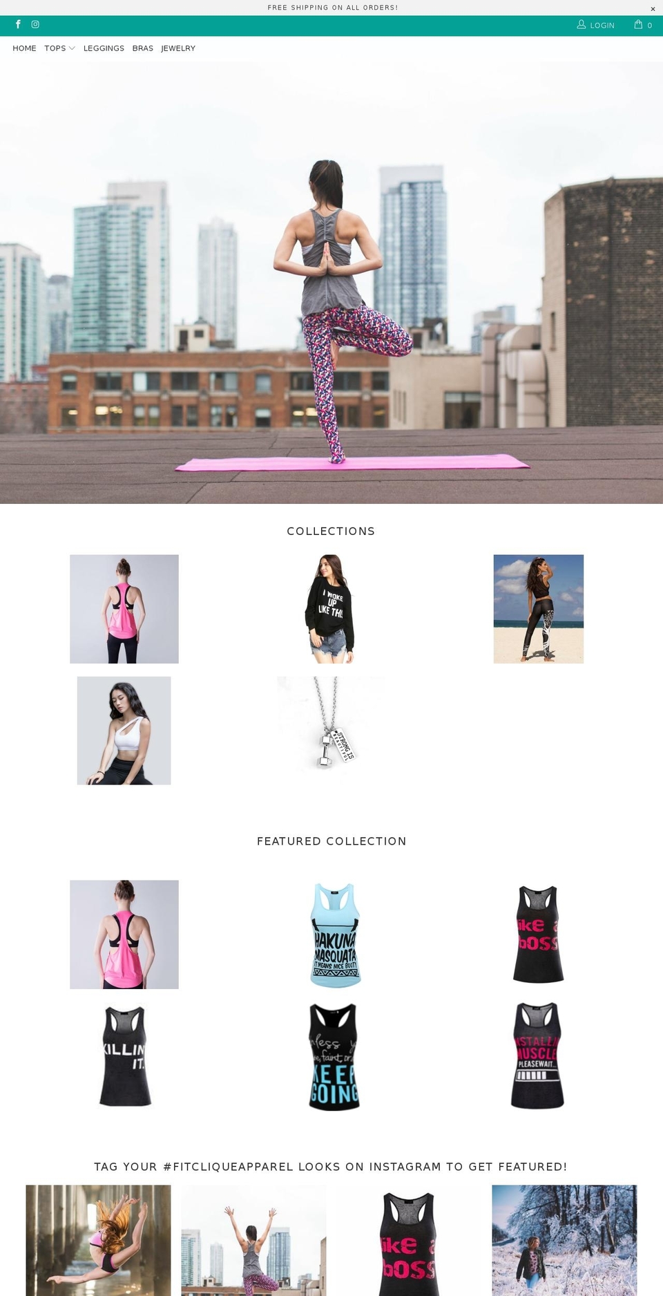 fitcliqueapparel.com — Shopify storefront screenshot