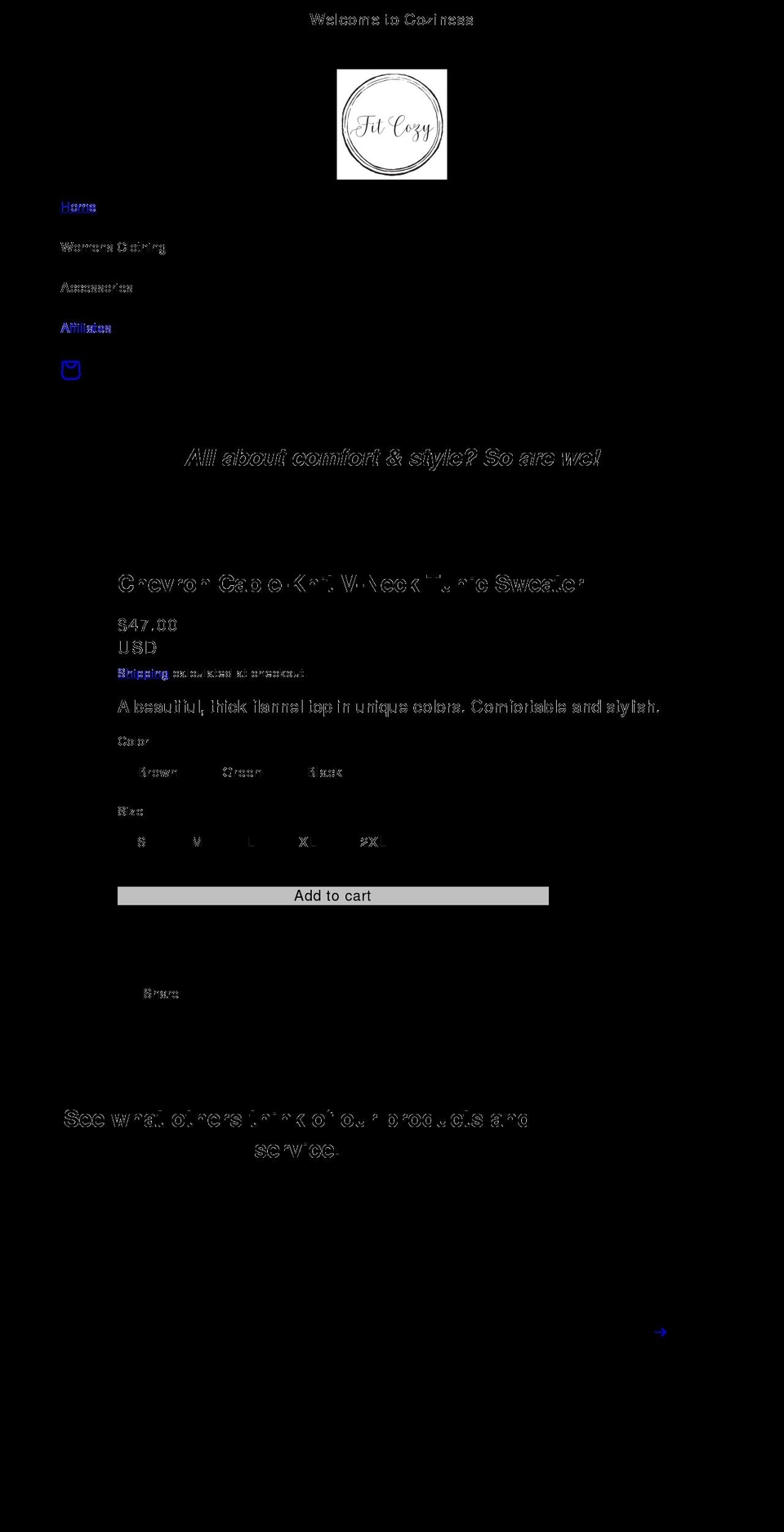 fitcozy.com shopify website screenshot