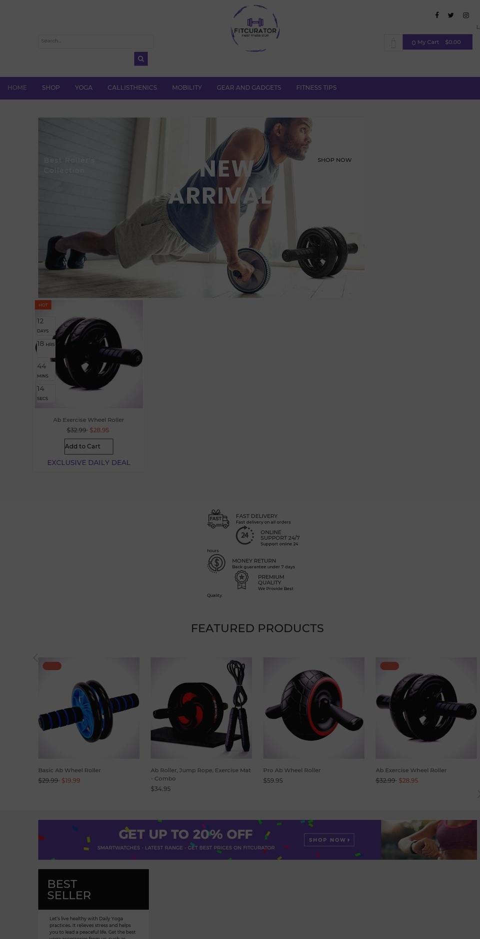 fitcurator.com — Shopify storefront screenshot
