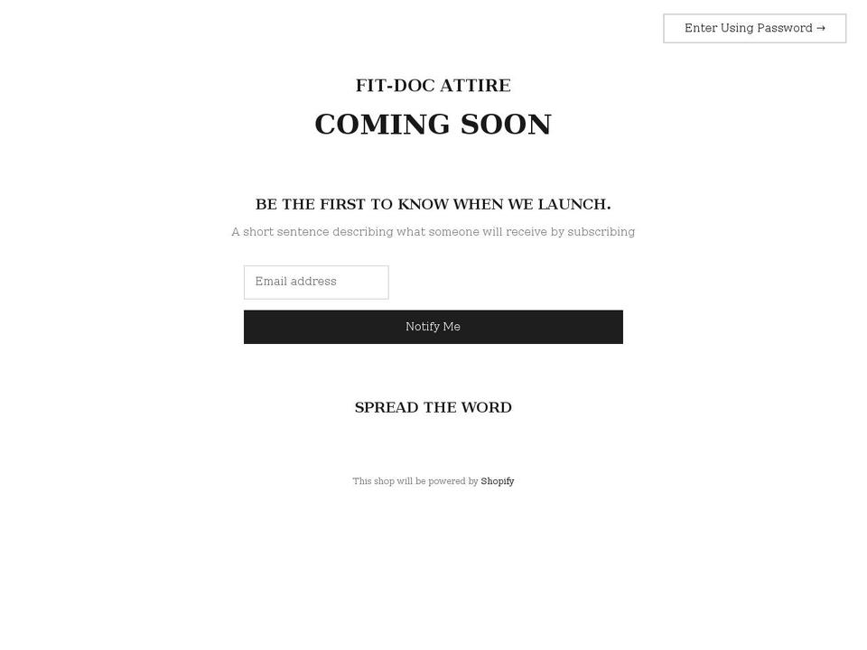 fitdocapparel.com shopify website screenshot