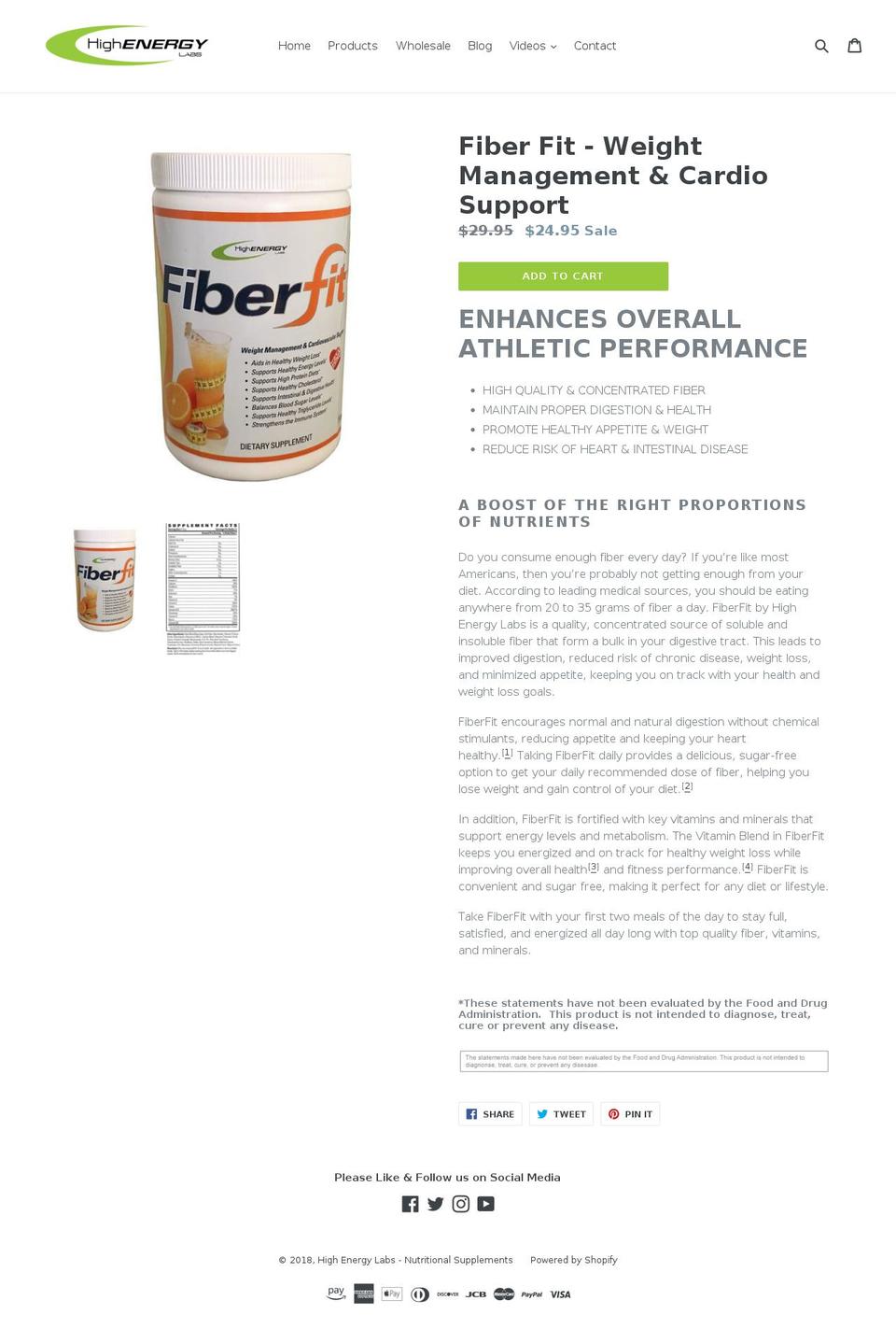 fitfiber.com — Shopify storefront screenshot