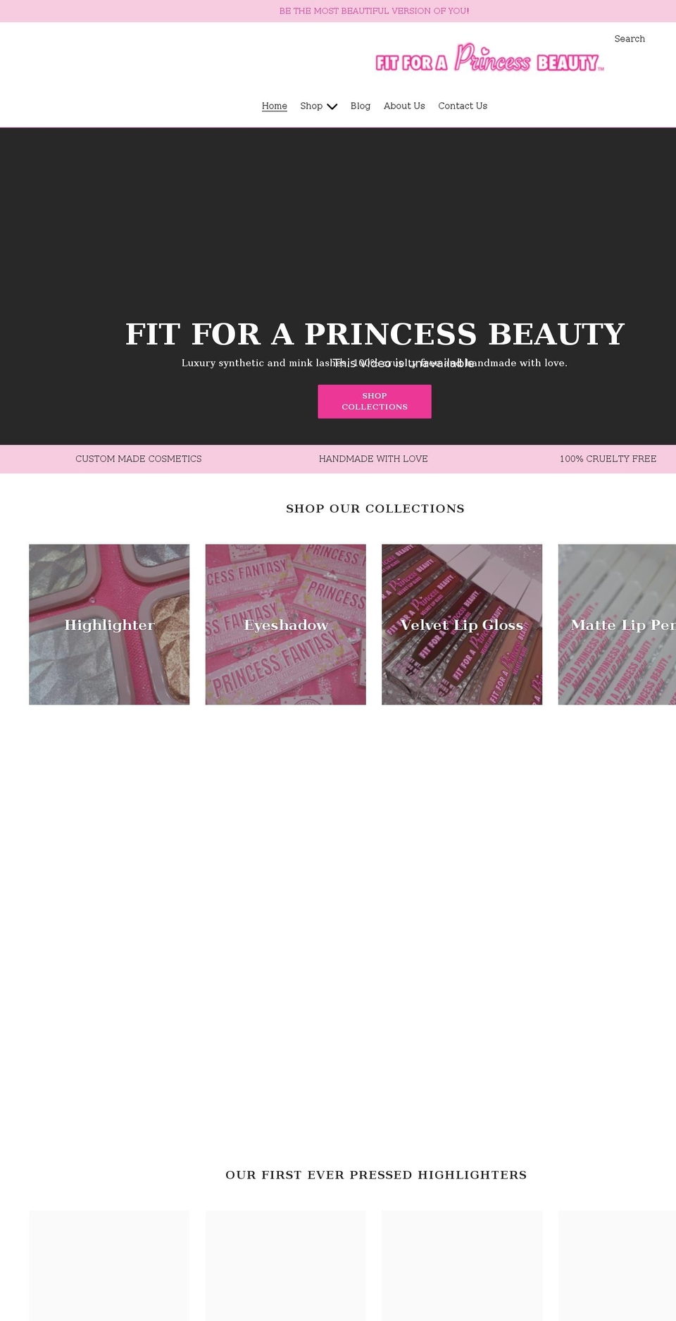 fitforaprincessbeauty.com shopify website screenshot