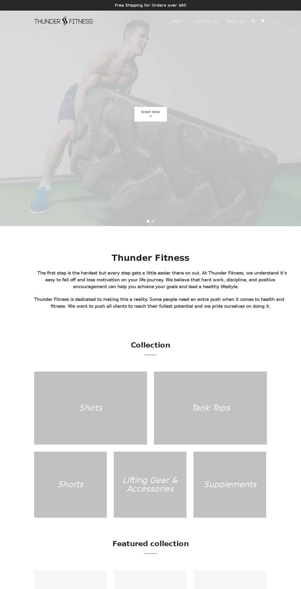 fitforthunder.com — Shopify storefront screenshot