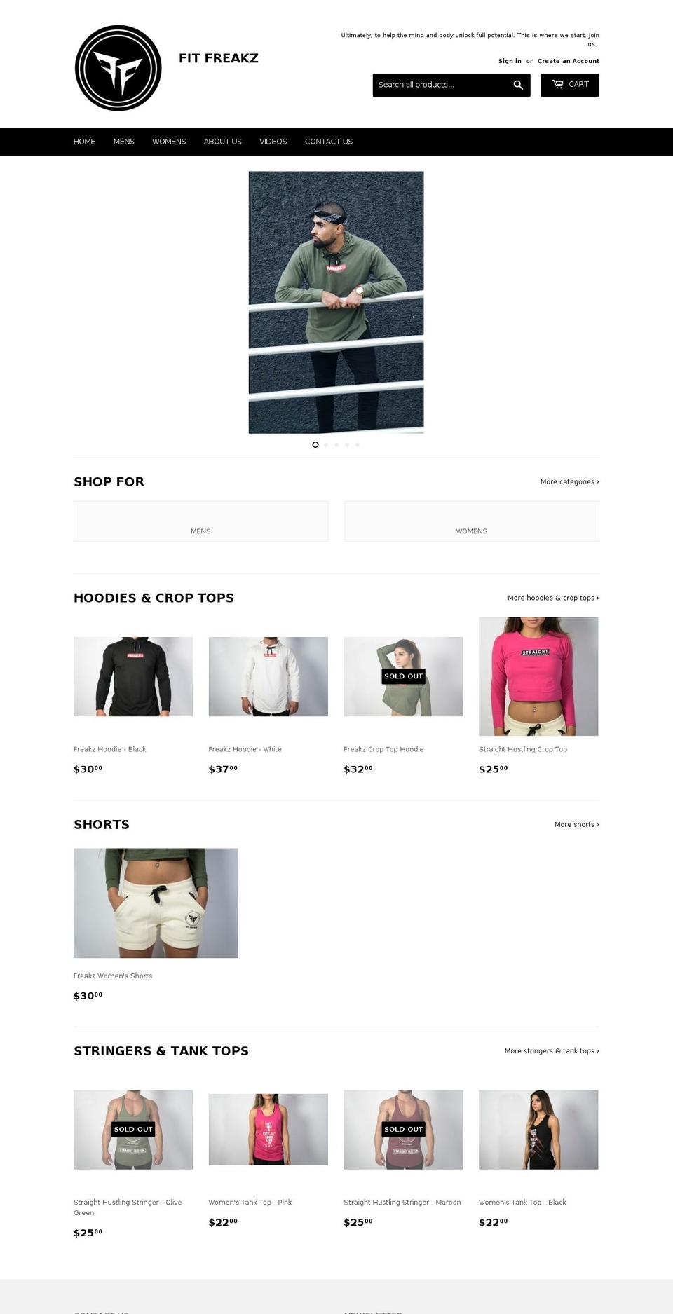 fitfreakzathletics.com — Shopify storefront screenshot