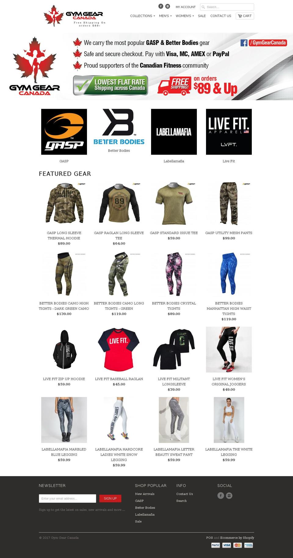 fitgearcanada.com shopify website screenshot