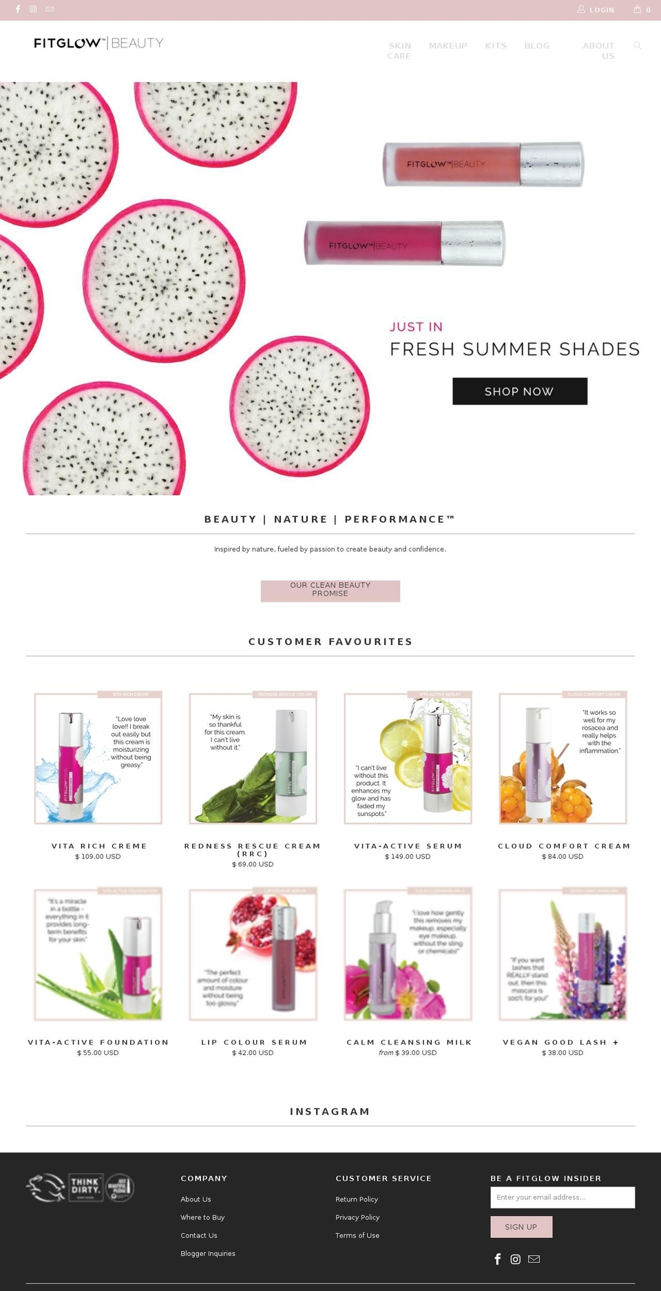 fitglowbeauty.ca shopify website screenshot