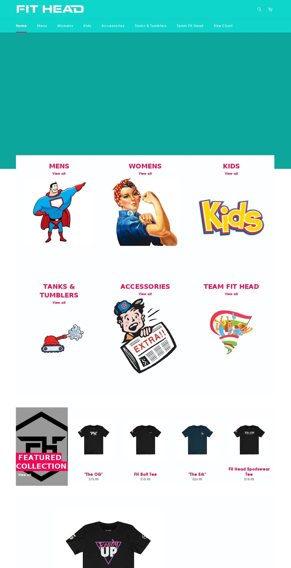 fitheadsportswear.com shopify website screenshot