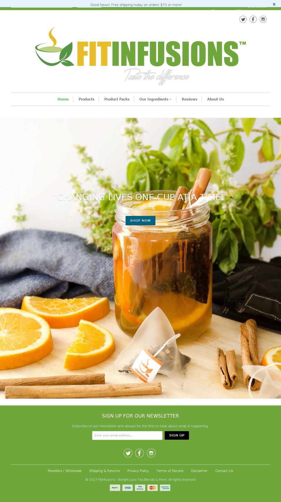 fitinfusions.com shopify website screenshot