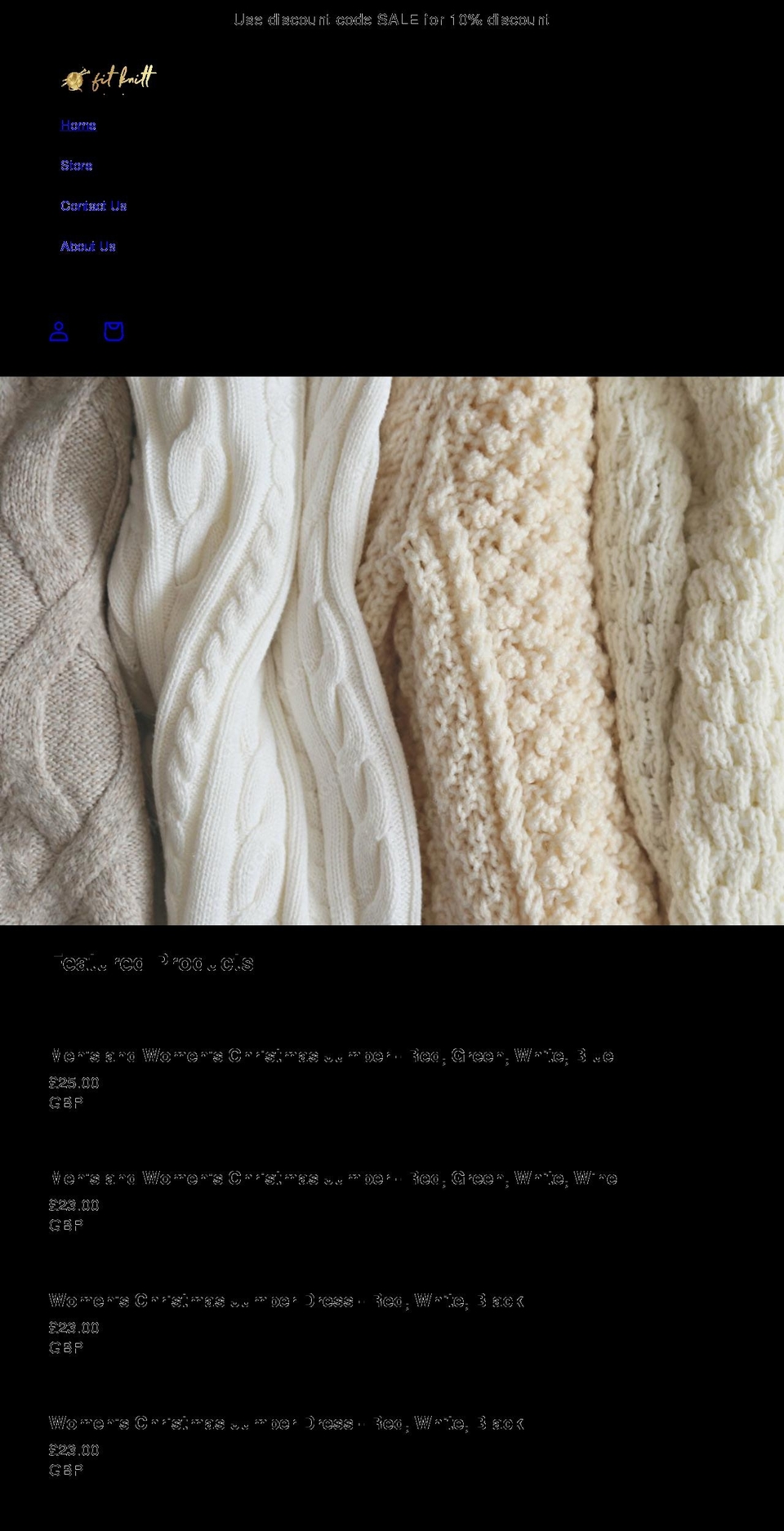 fitknitt.com shopify website screenshot