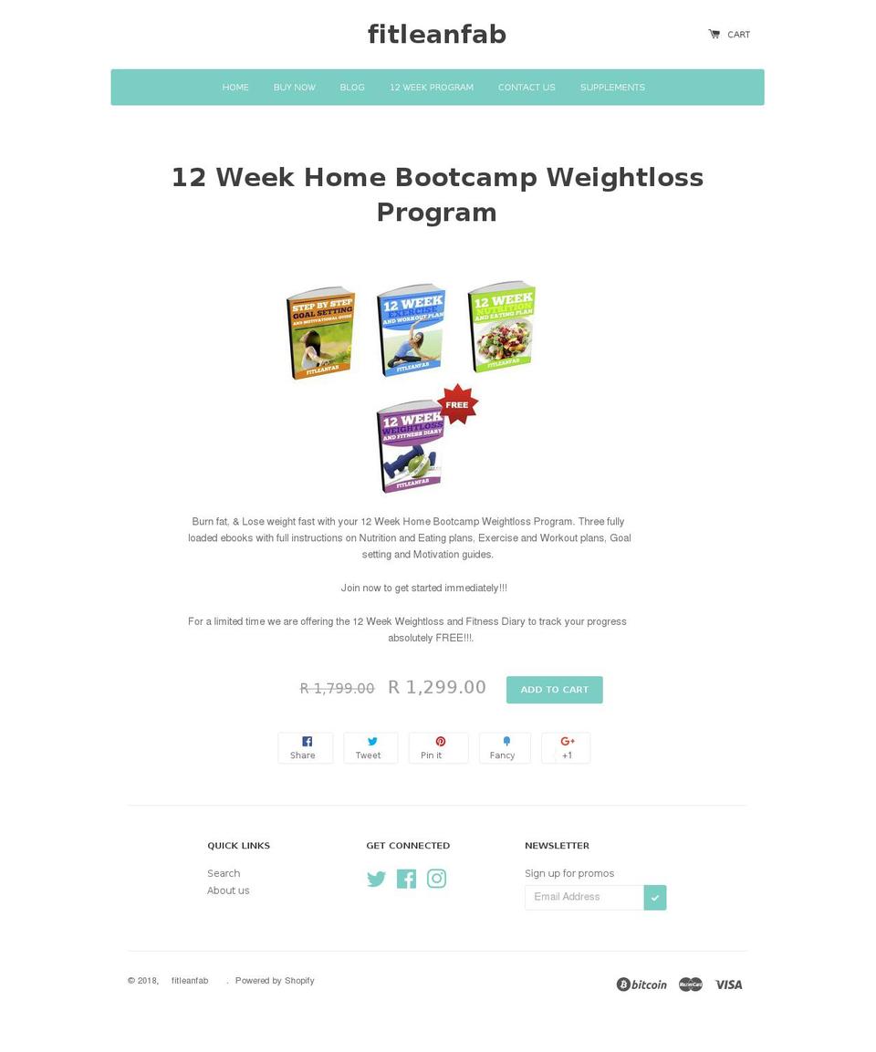 fitleanfab.com — Shopify storefront screenshot