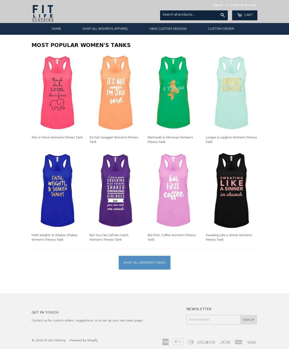 fitlifeclothing.com — Shopify storefront screenshot