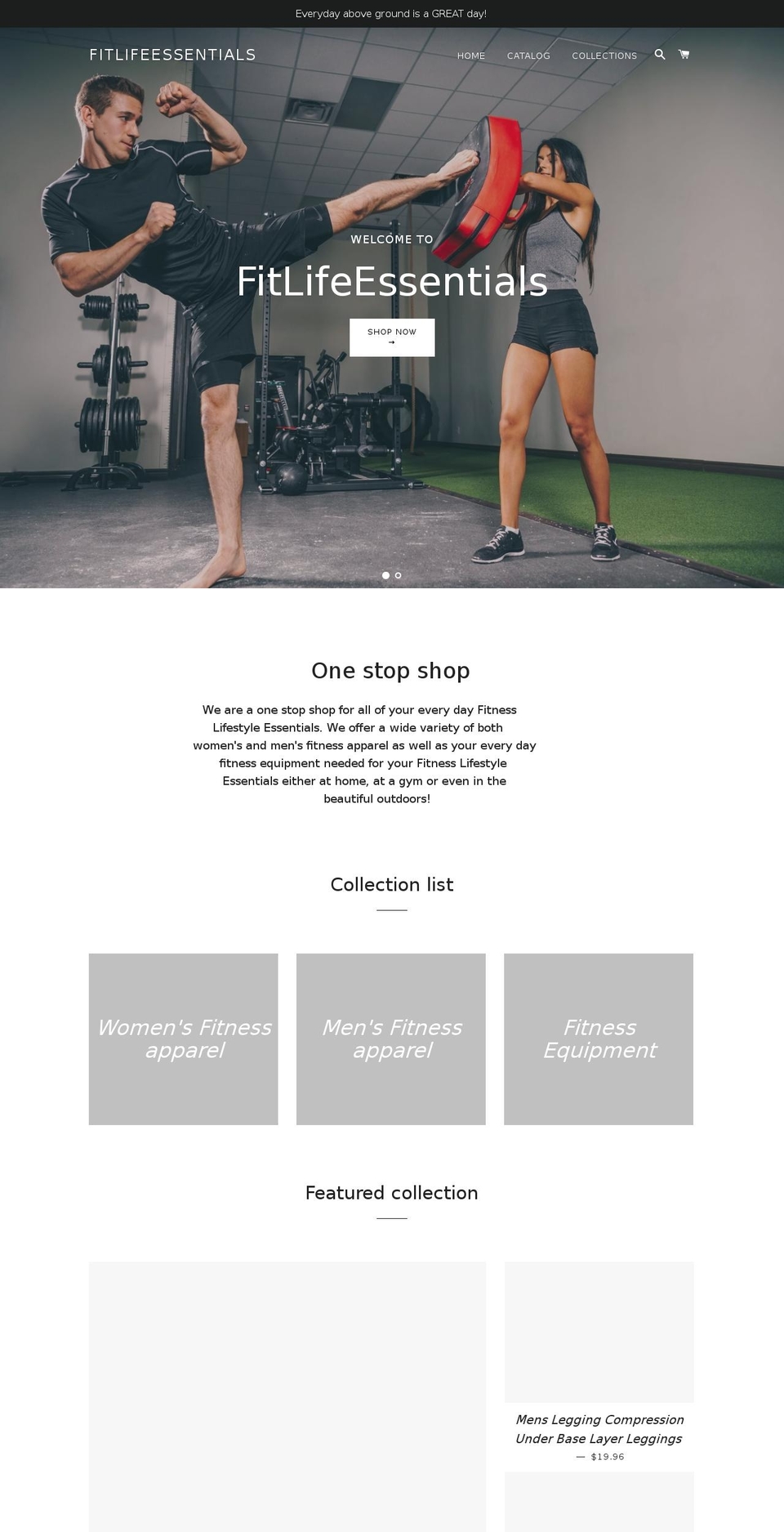 fitlifeessentials.com — Shopify storefront screenshot