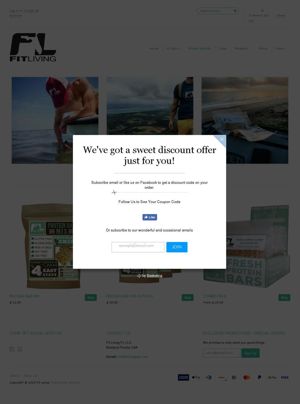 fitlivingfl.com shopify website screenshot