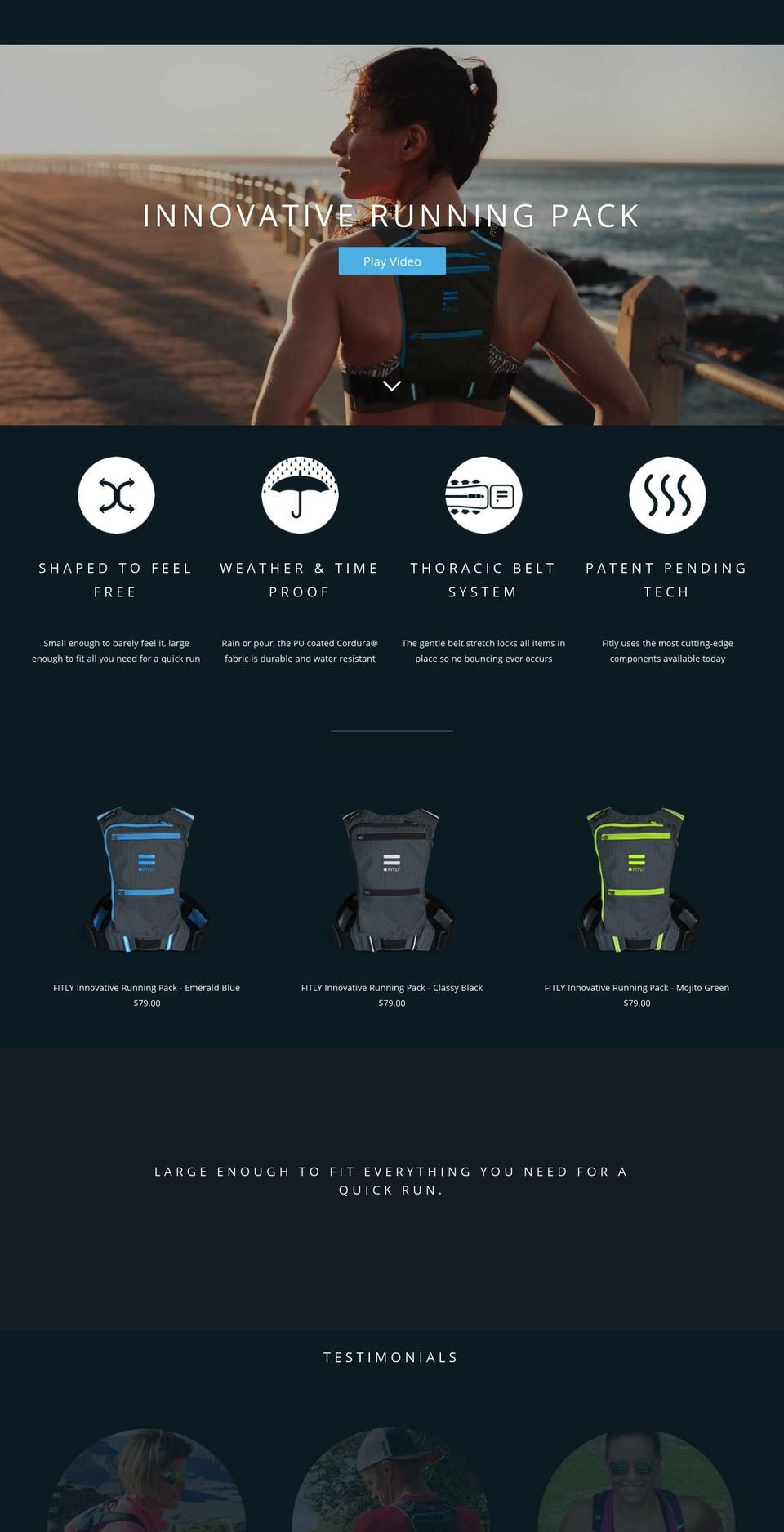 fitlyrun.com shopify website screenshot