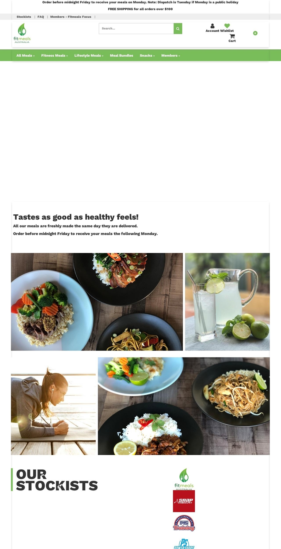 fitmealsaustralia.com.au shopify website screenshot