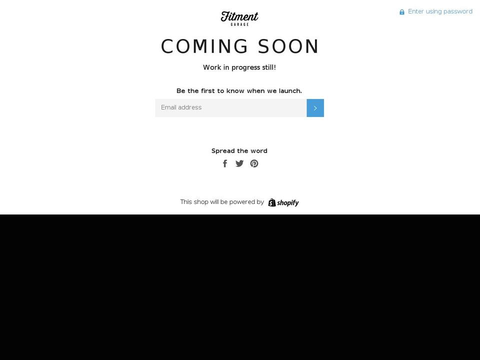 fitmentgarage.com — Shopify storefront screenshot