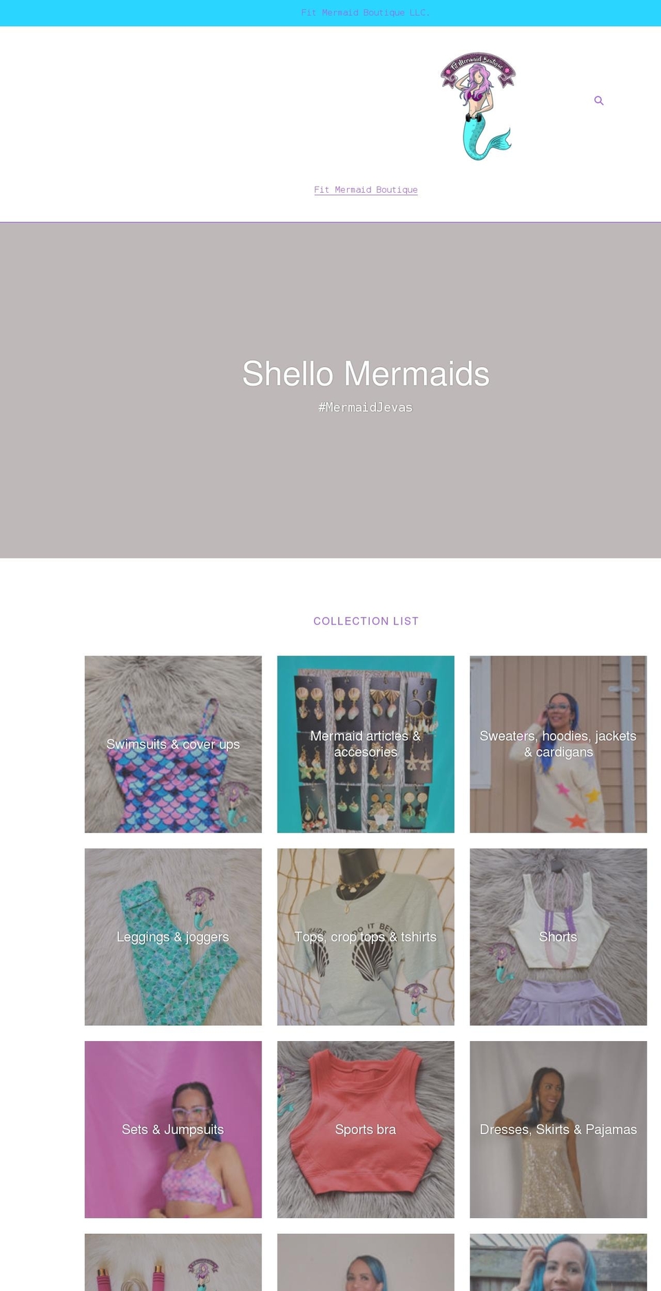 fitmermaidboutique.com shopify website screenshot