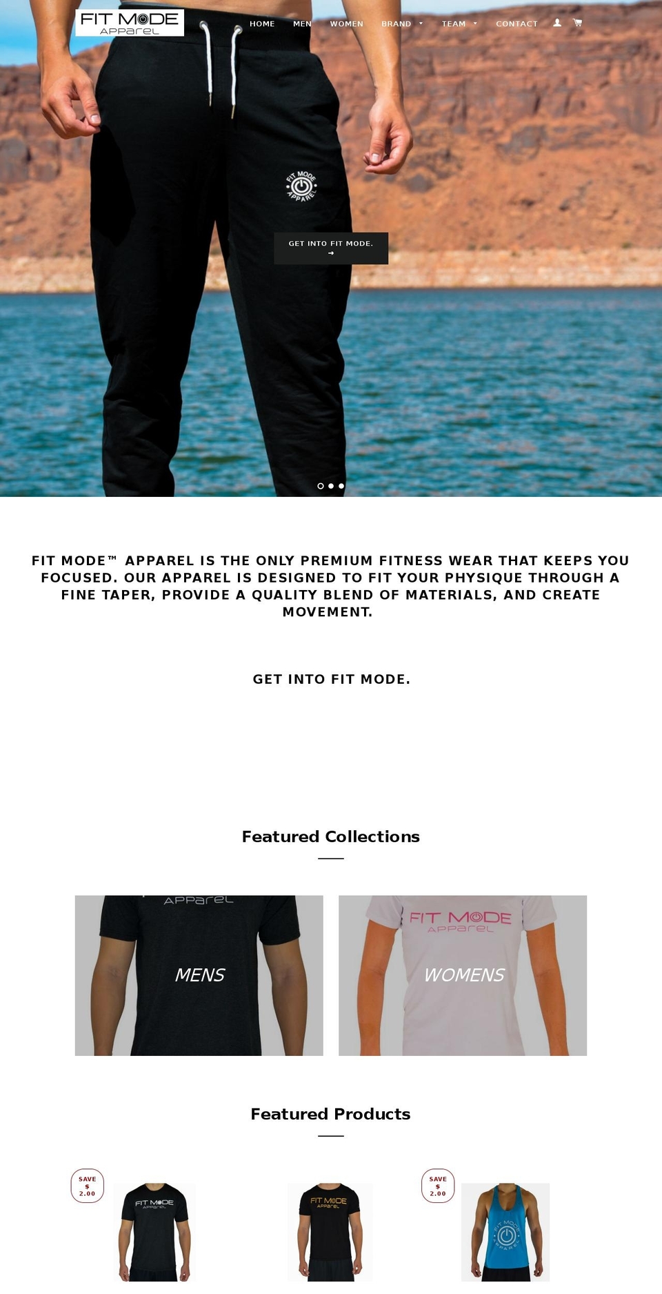 fitmodeapparel.com shopify website screenshot