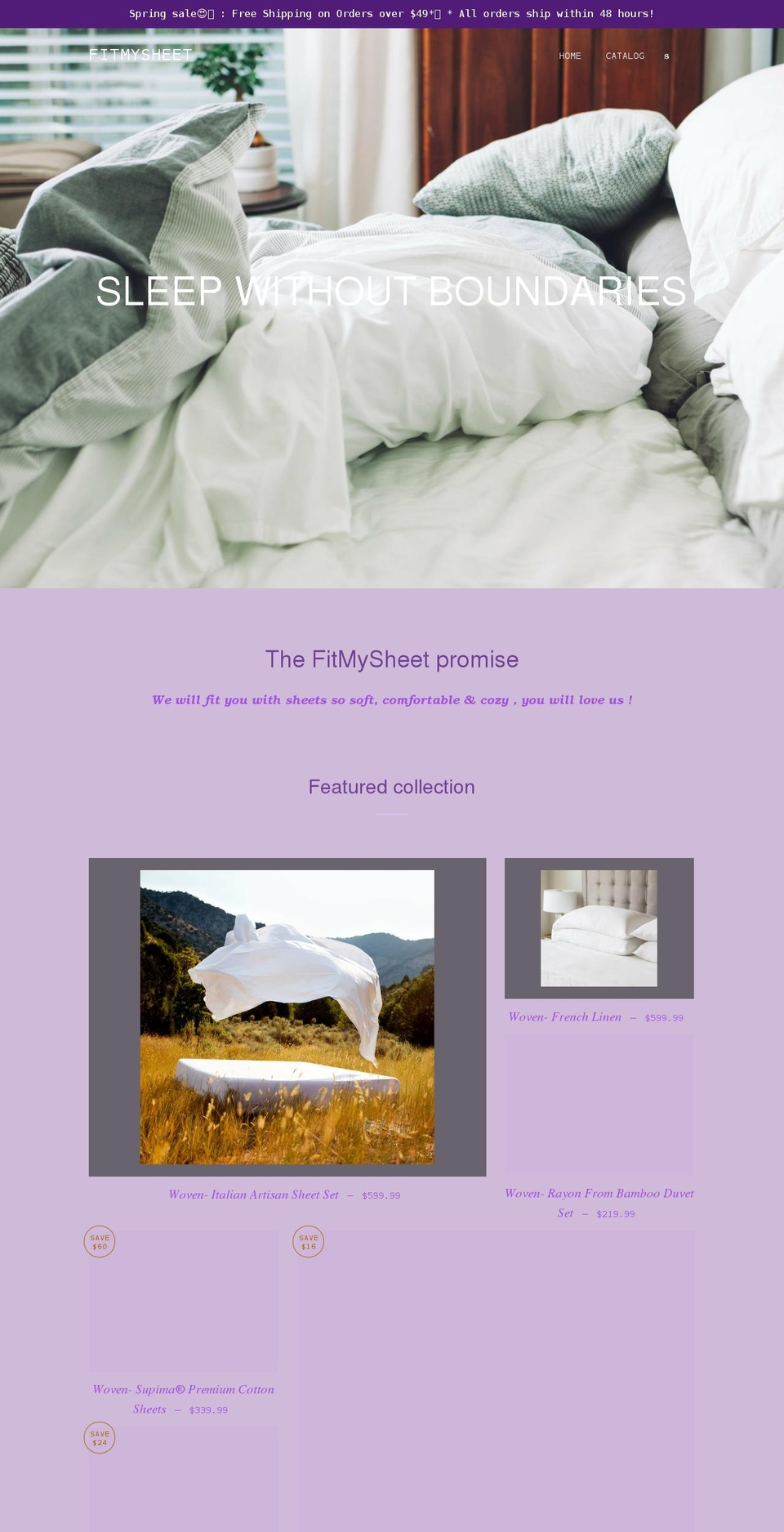 fitmysheet.com shopify website screenshot