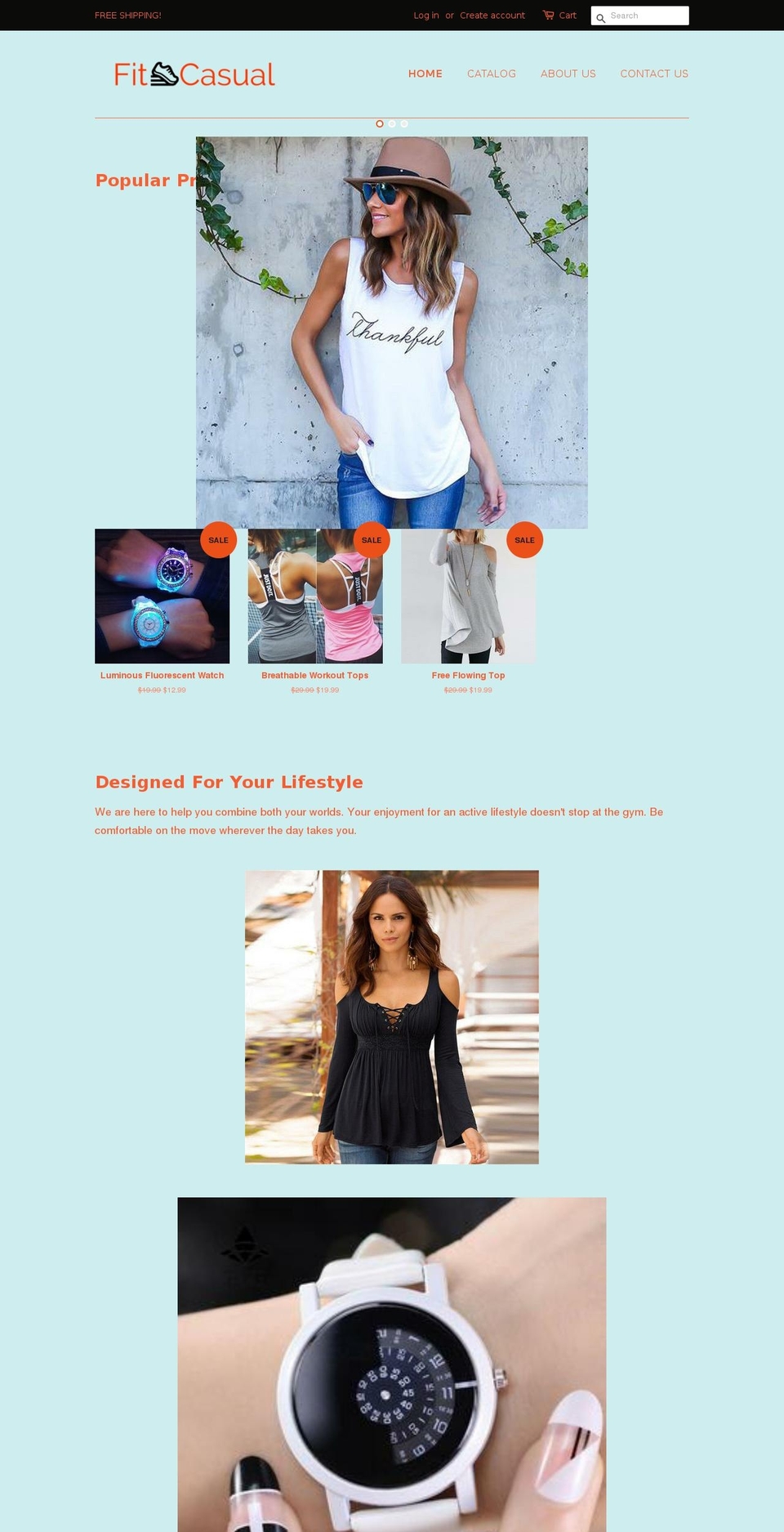 fitncasual.com shopify website screenshot