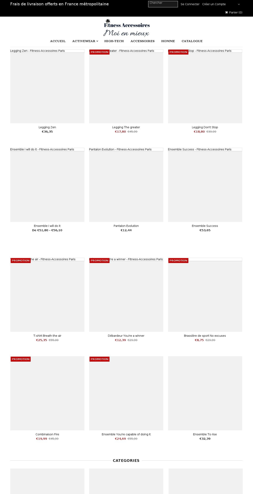 fitness-accessoires.com — Shopify storefront screenshot