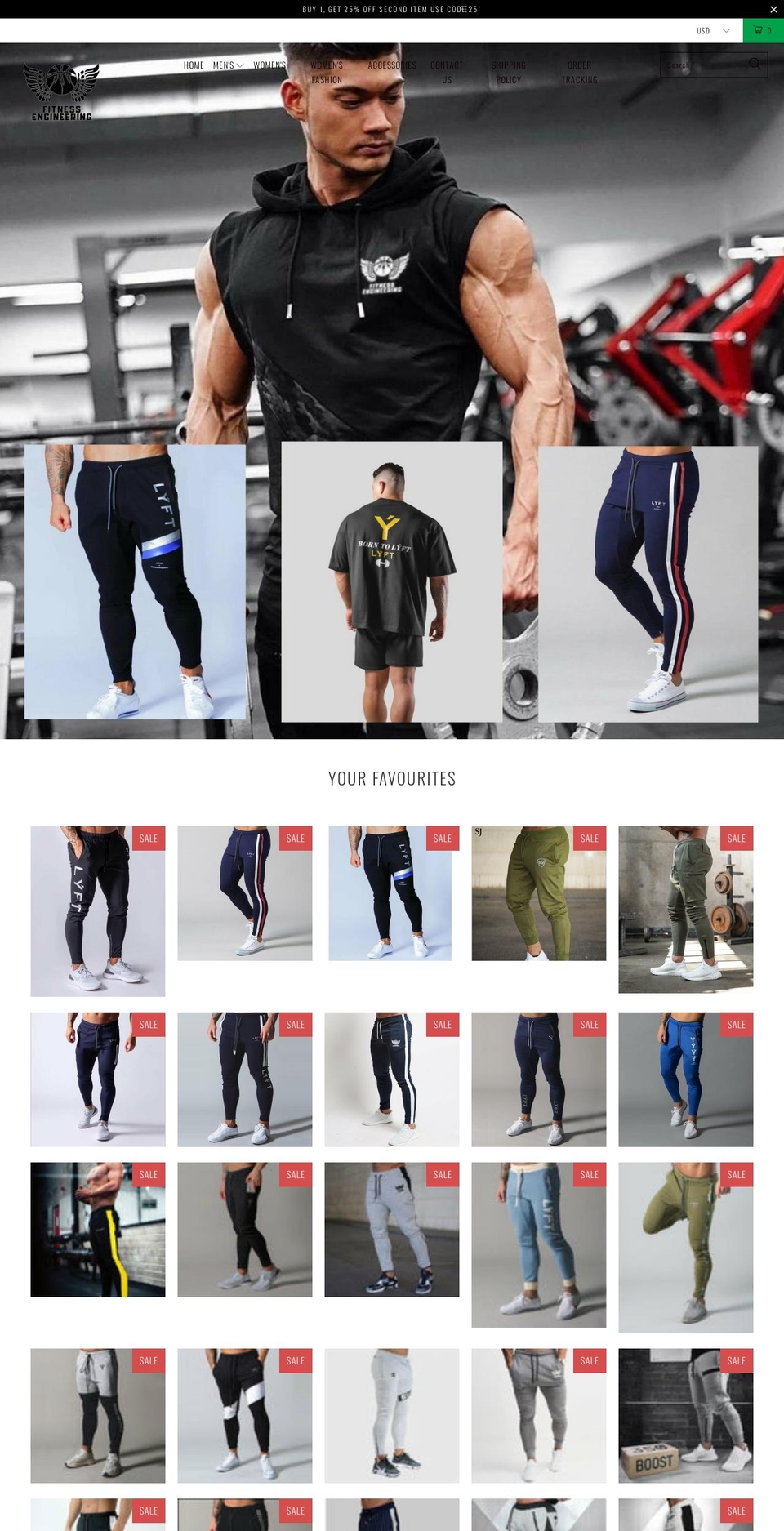 fitness-engineered.com shopify website screenshot