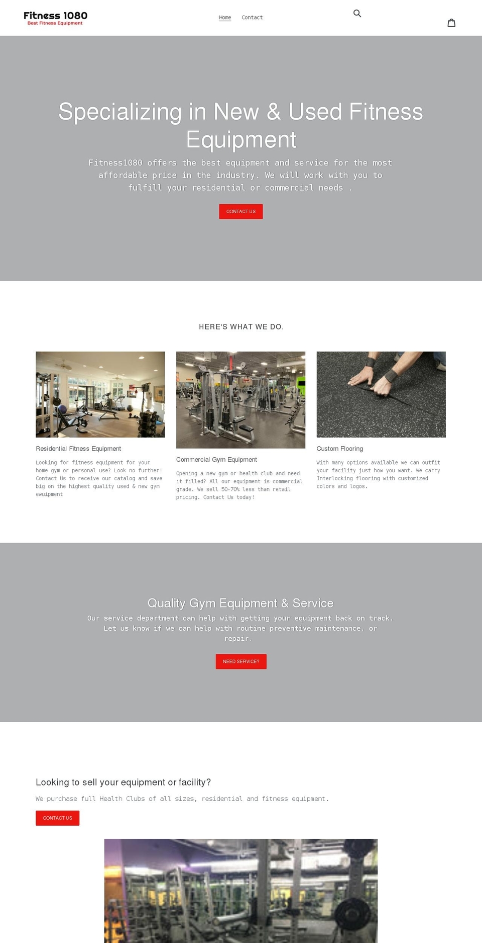 fitness1080.com shopify website screenshot