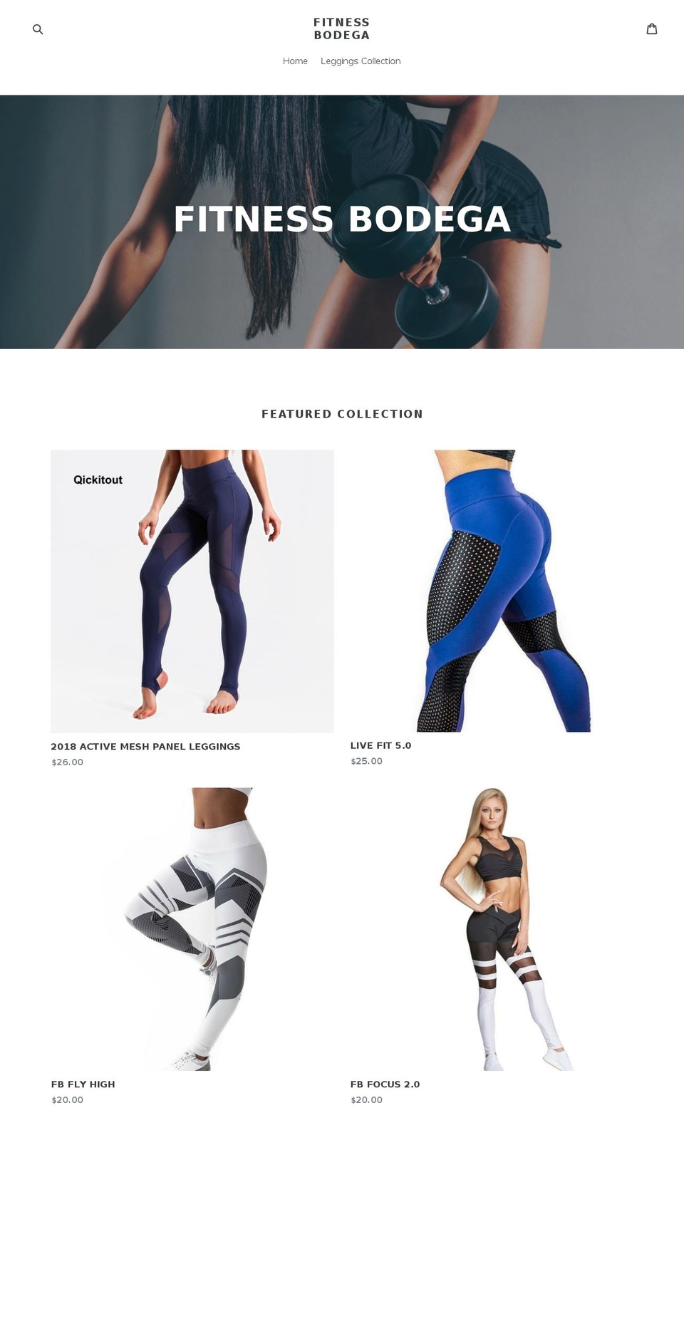 fitnessbodega.com — Shopify storefront screenshot