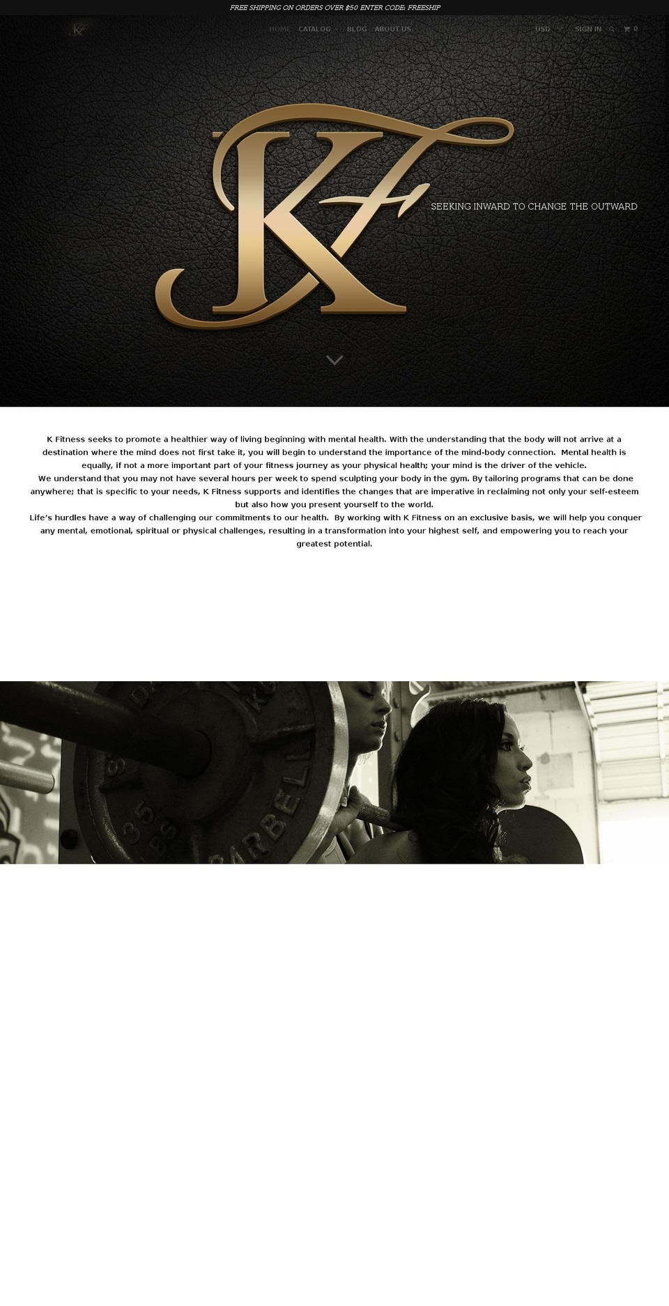 fitnessbyk.com — Shopify storefront screenshot